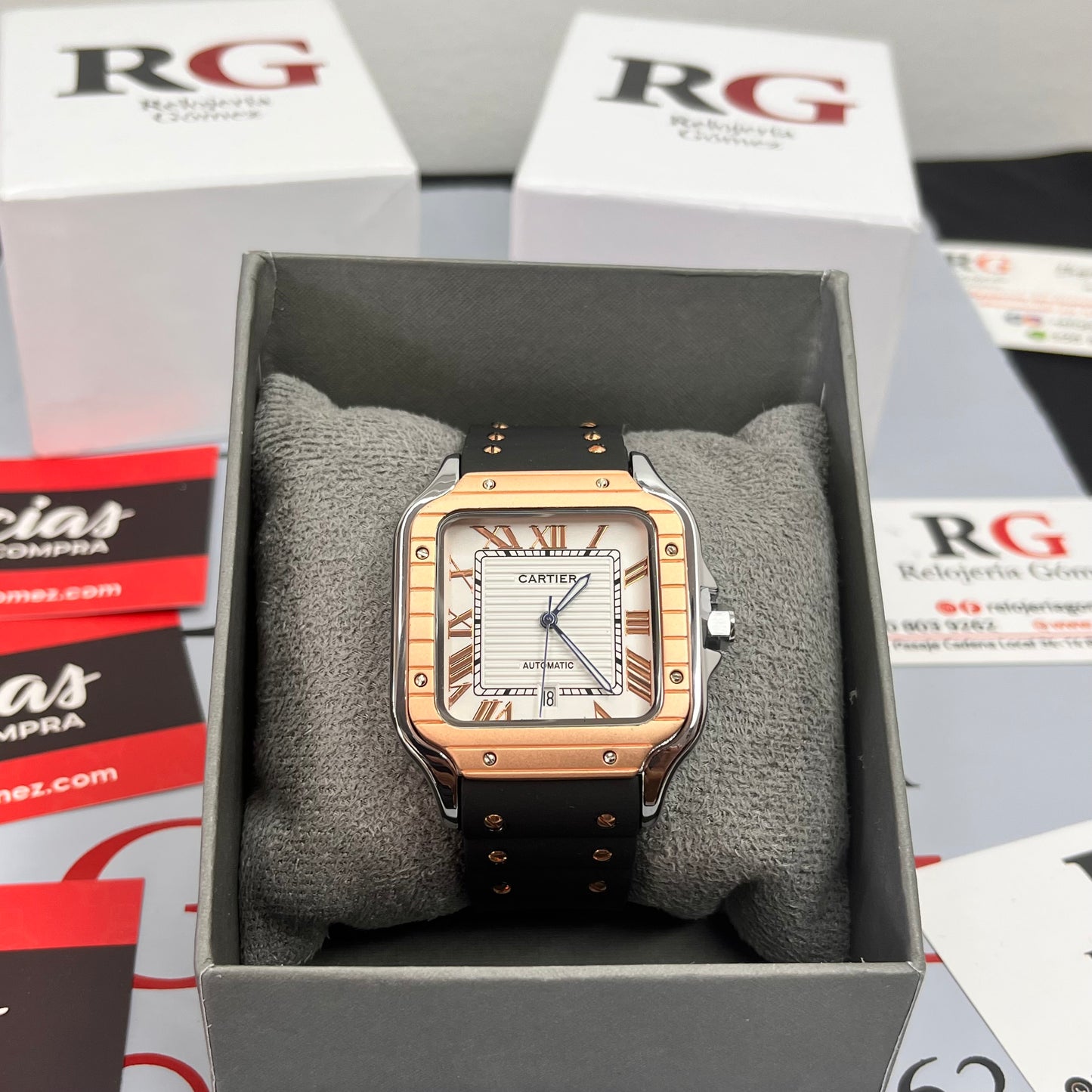 CARTIER DO´SANTOS PARA HOMBRE REF-GOMA N-POR