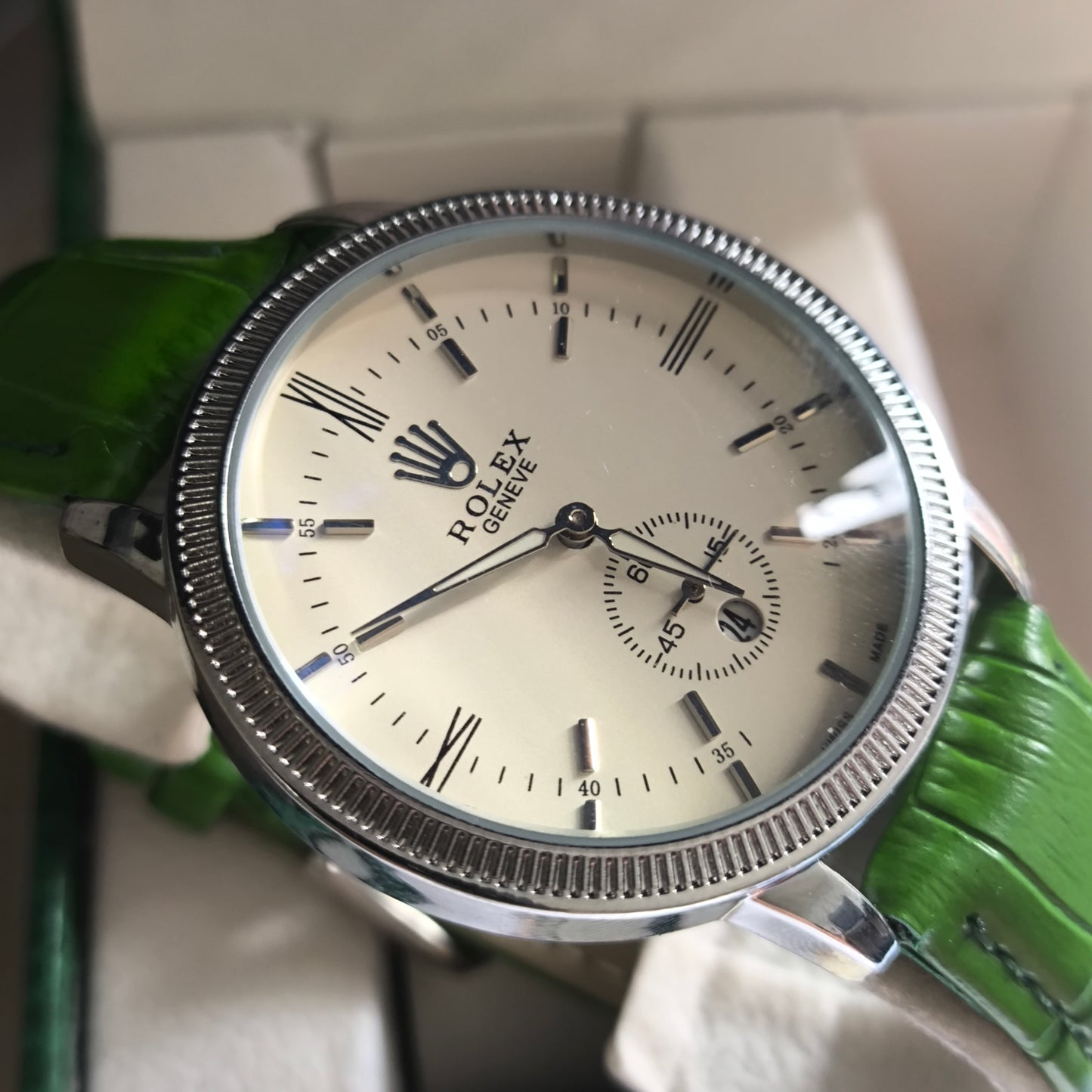 RLX OYSTER PERPETUAL CUERO PARA HOMBRE REF-VP