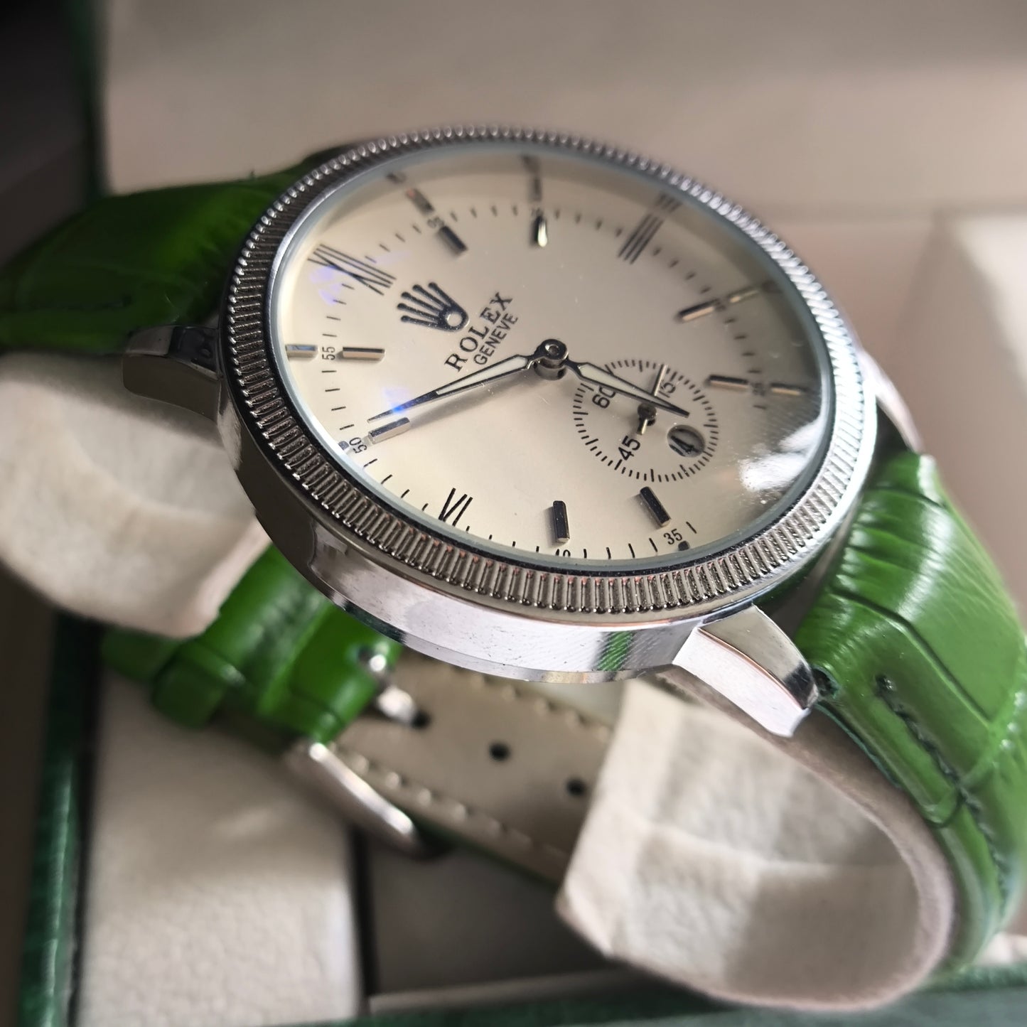 RLX OYSTER PERPETUAL CUERO PARA HOMBRE REF-VP