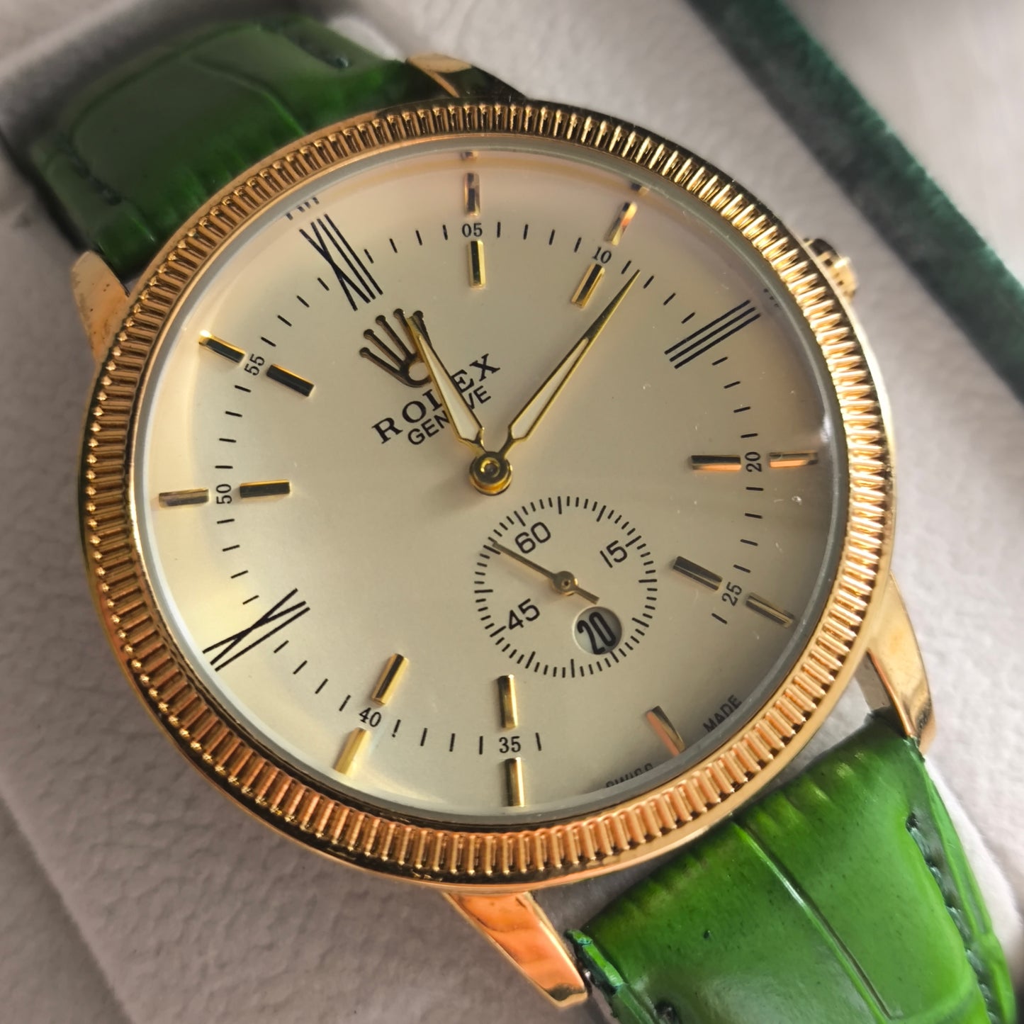 RLX OYSTER PERPETUAL CUERO PARA HOMBRE REF-VD