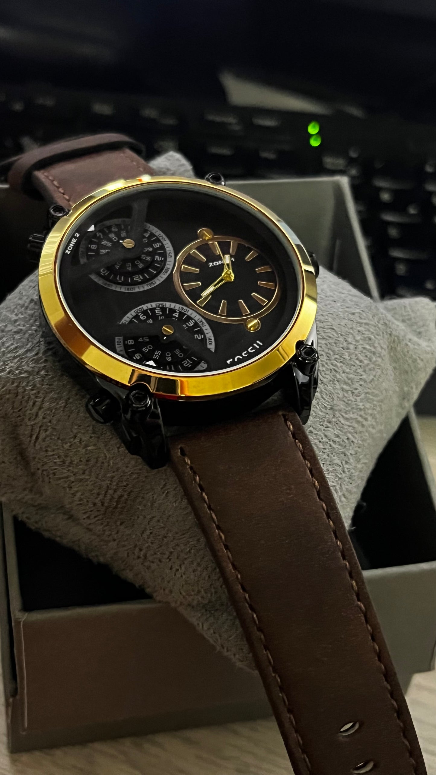 FOSSIL PARA HOMBRE 3 MAQUINARIA PULSO DE CUERO REF-CD
