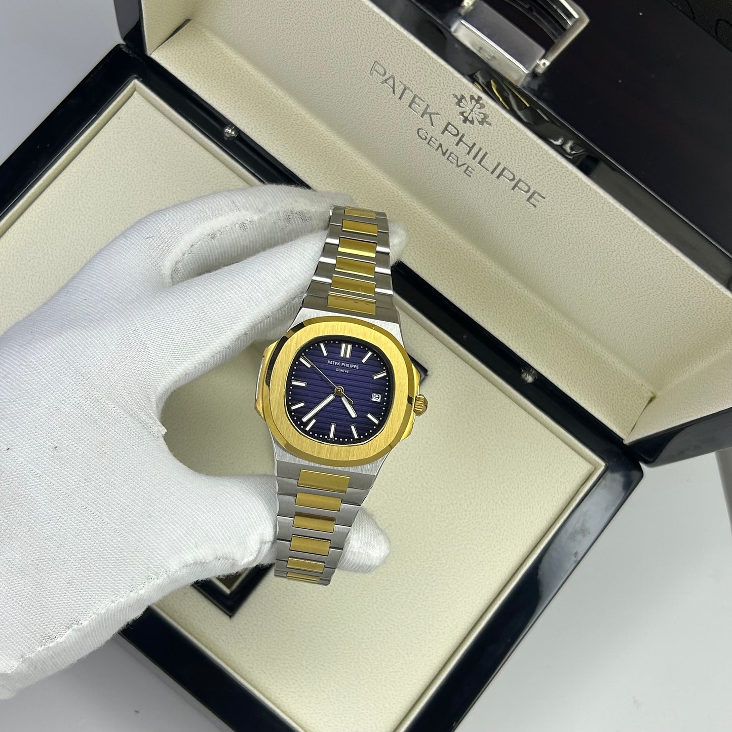 PATEF PHILIPPE LUXURY AUTOMATICO REF NAUTILUS CARA AZUL