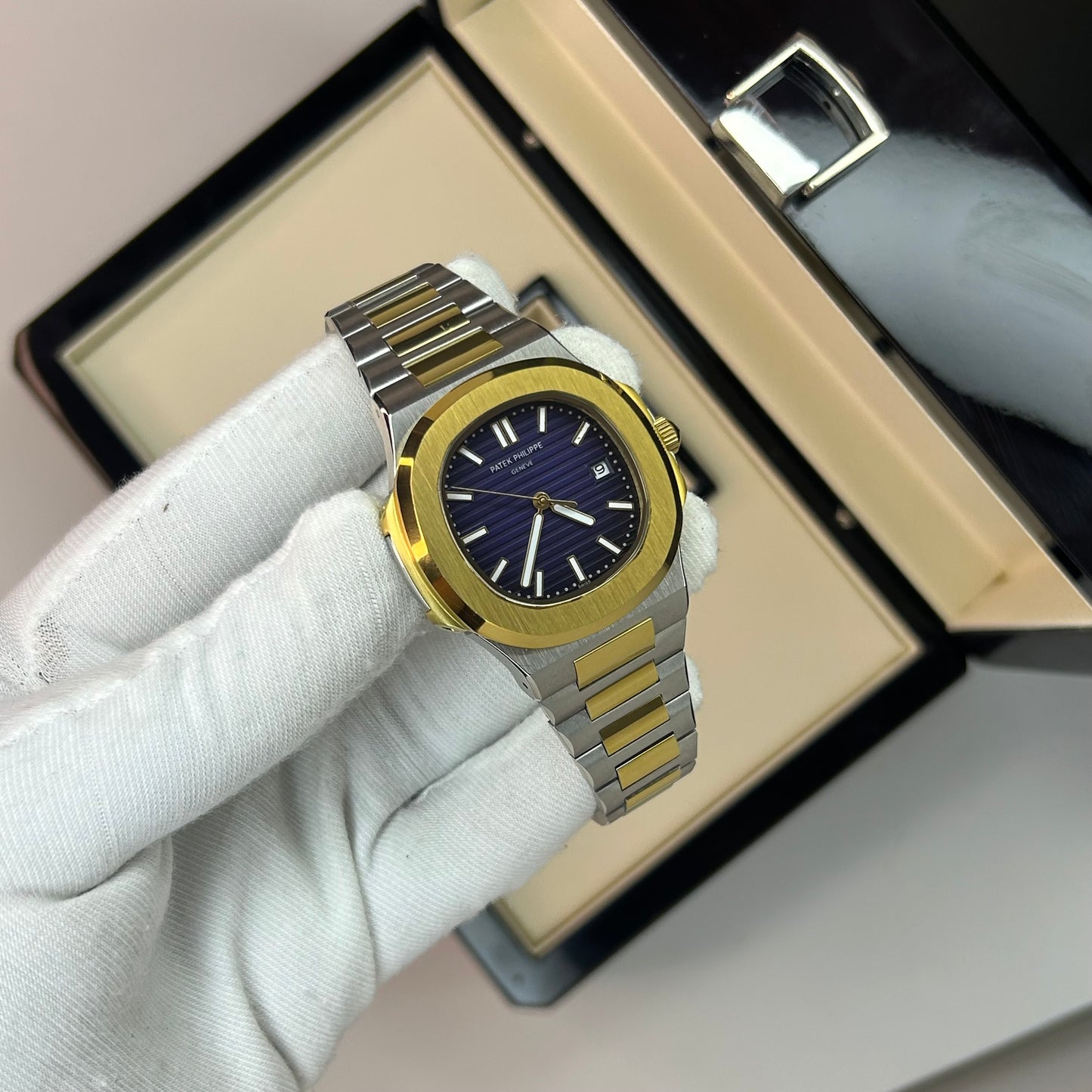 PATEF PHILIPPE LUXURY AUTOMATICO REF NAUTILUS CARA AZUL