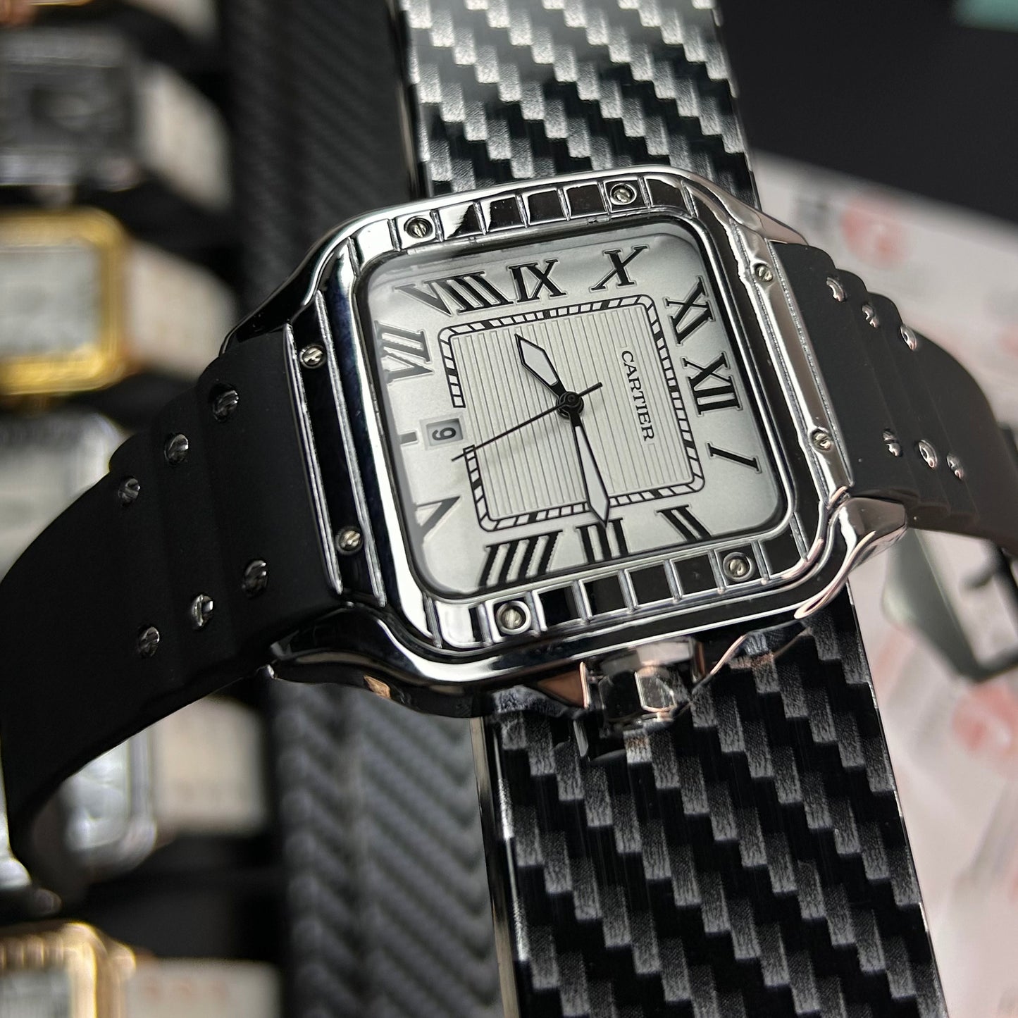 CARTIER DO´SANTOS PARA HOMBRE REF-GOMA-NPB