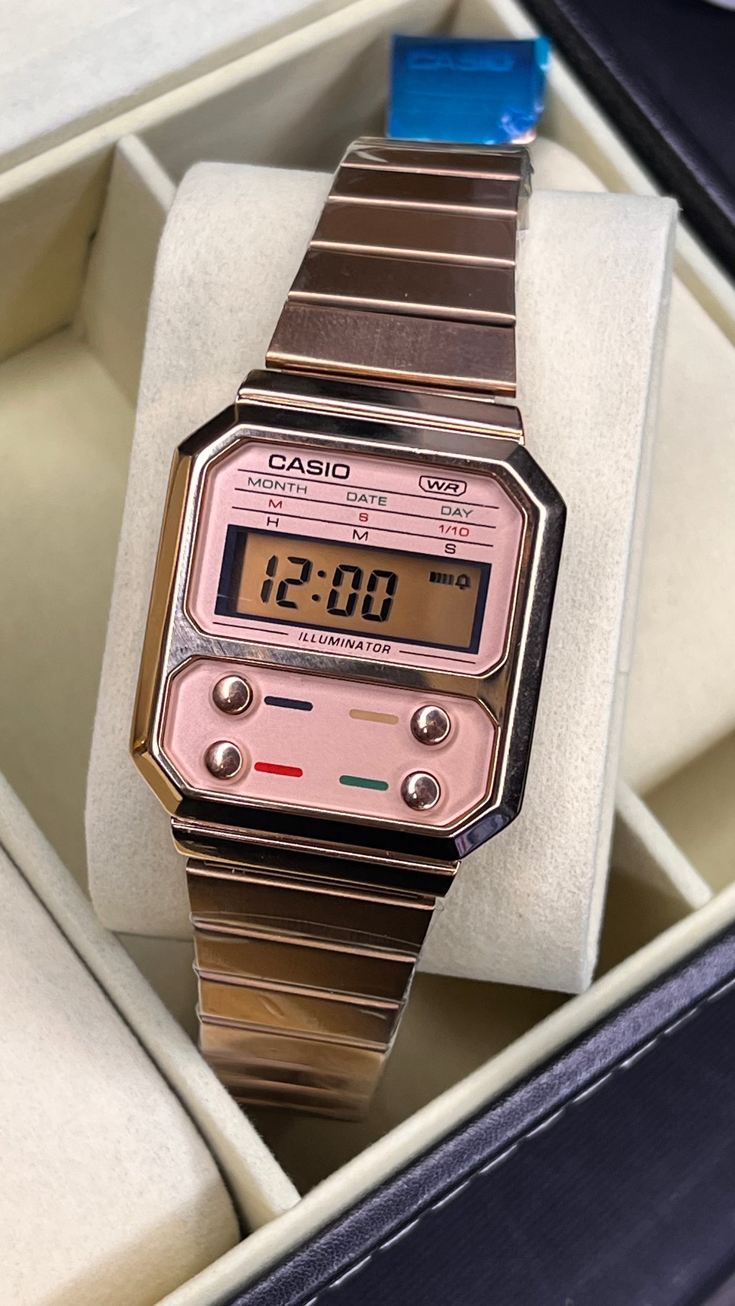 CASIO UNISEX RETRO VINTAGE A-1000-ORO ROSA
