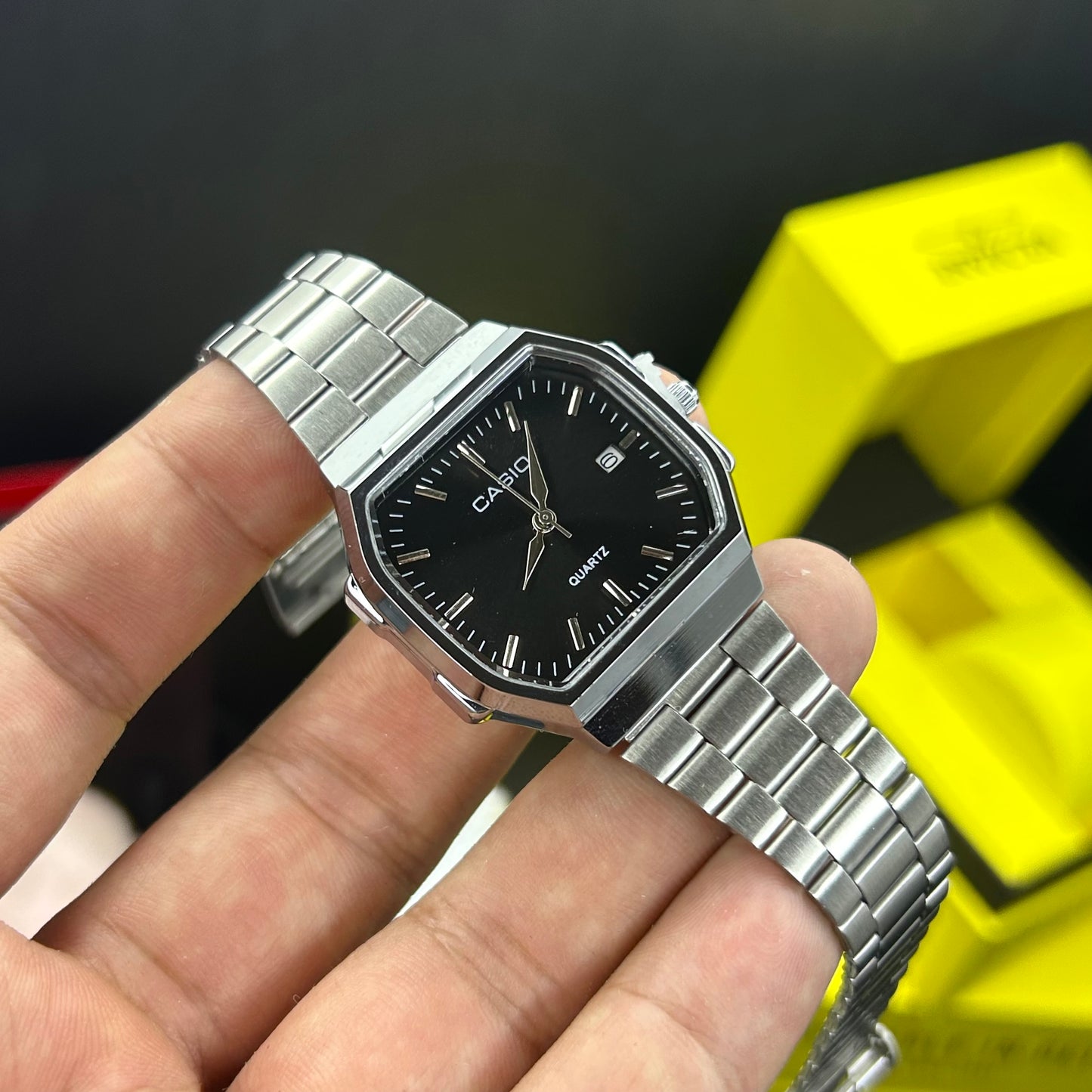 CASIO UNISEX RETRO VINTAGE F-91 ANALOGO-PLATEADO-NEGRO