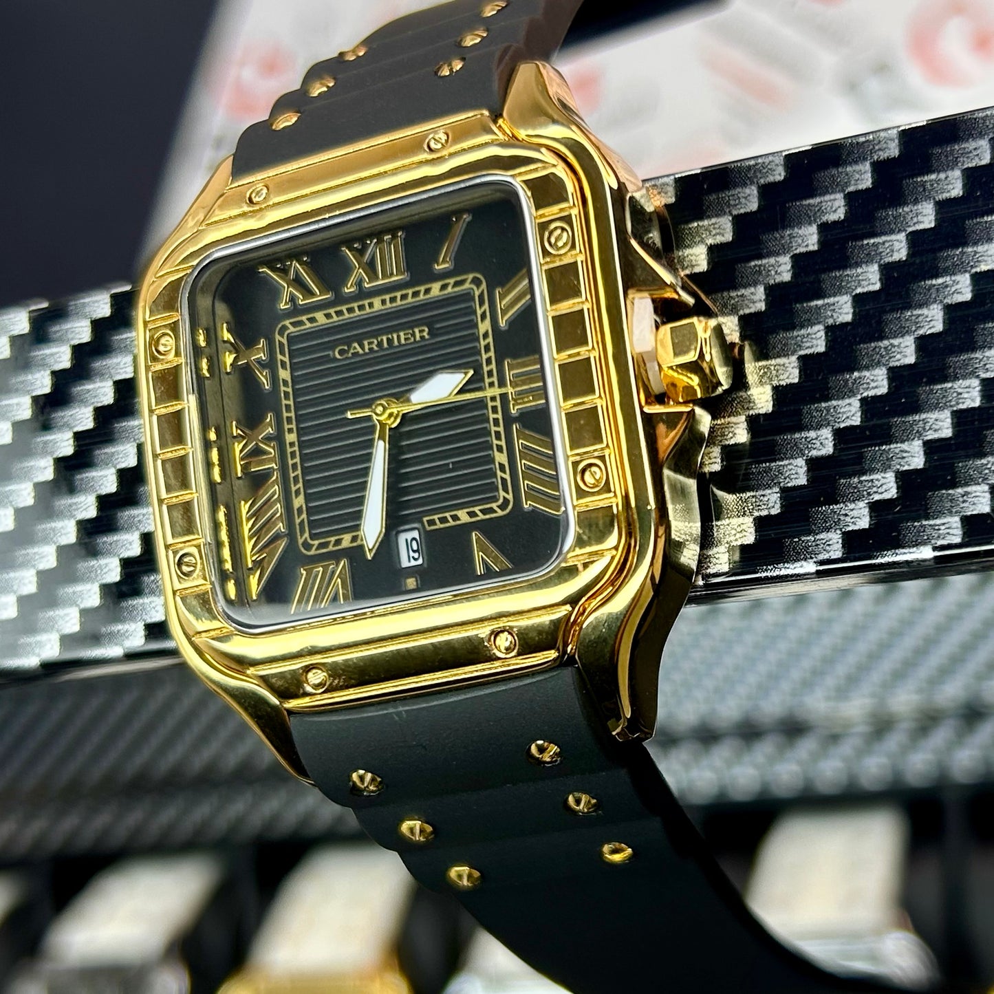 CARTIER DO´SANTOS PARA HOMBRE REF-GOMA-NDN