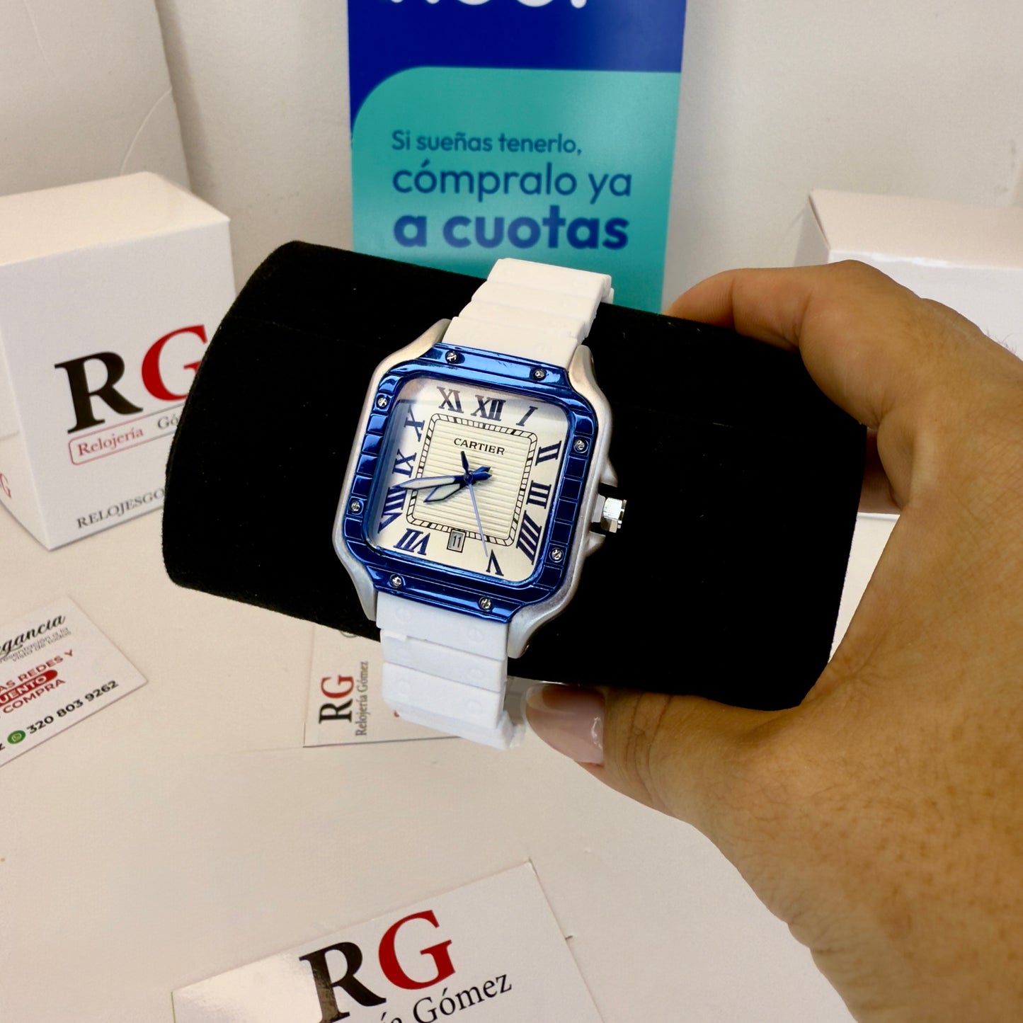 CARTIER DO´SANTOS GOMA PARA HOMBRE REF-BAB