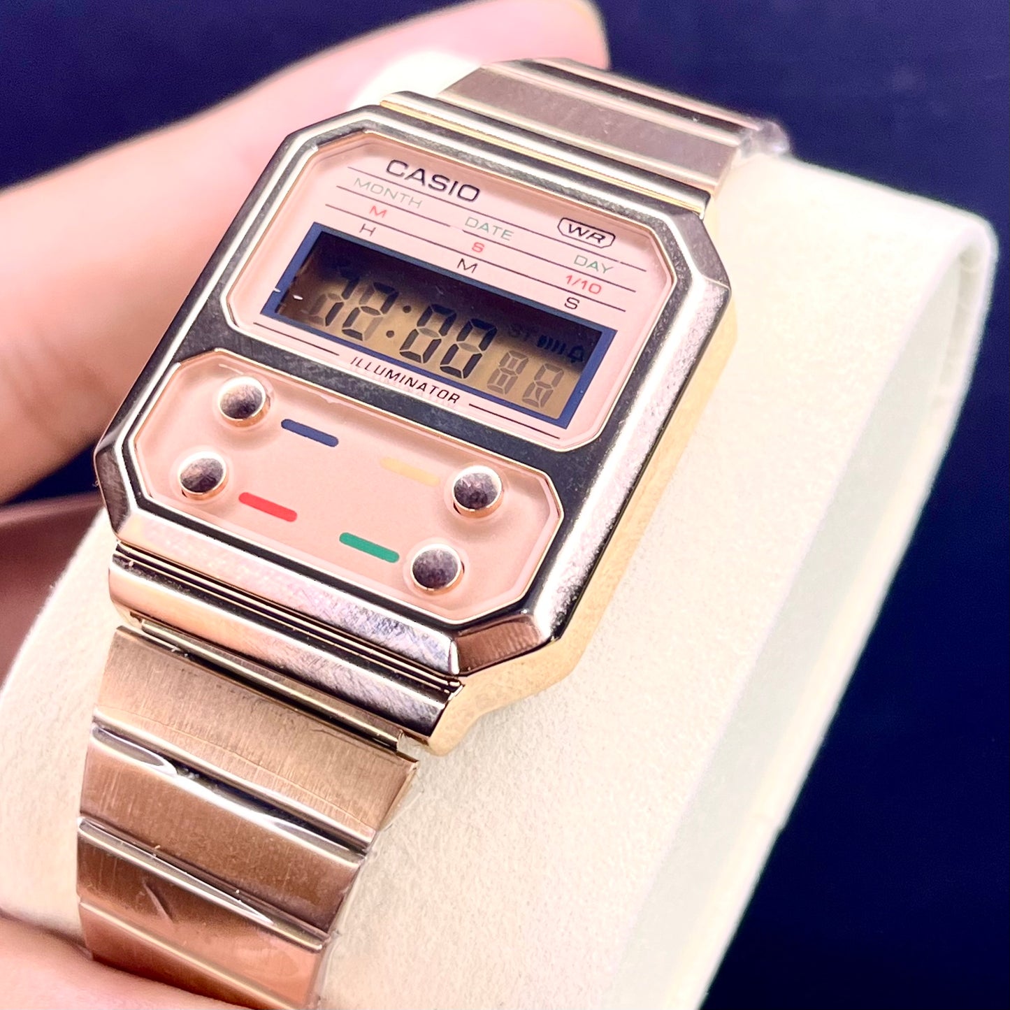 CASIO UNISEX RETRO VINTAGE A-1000-ORO ROSA