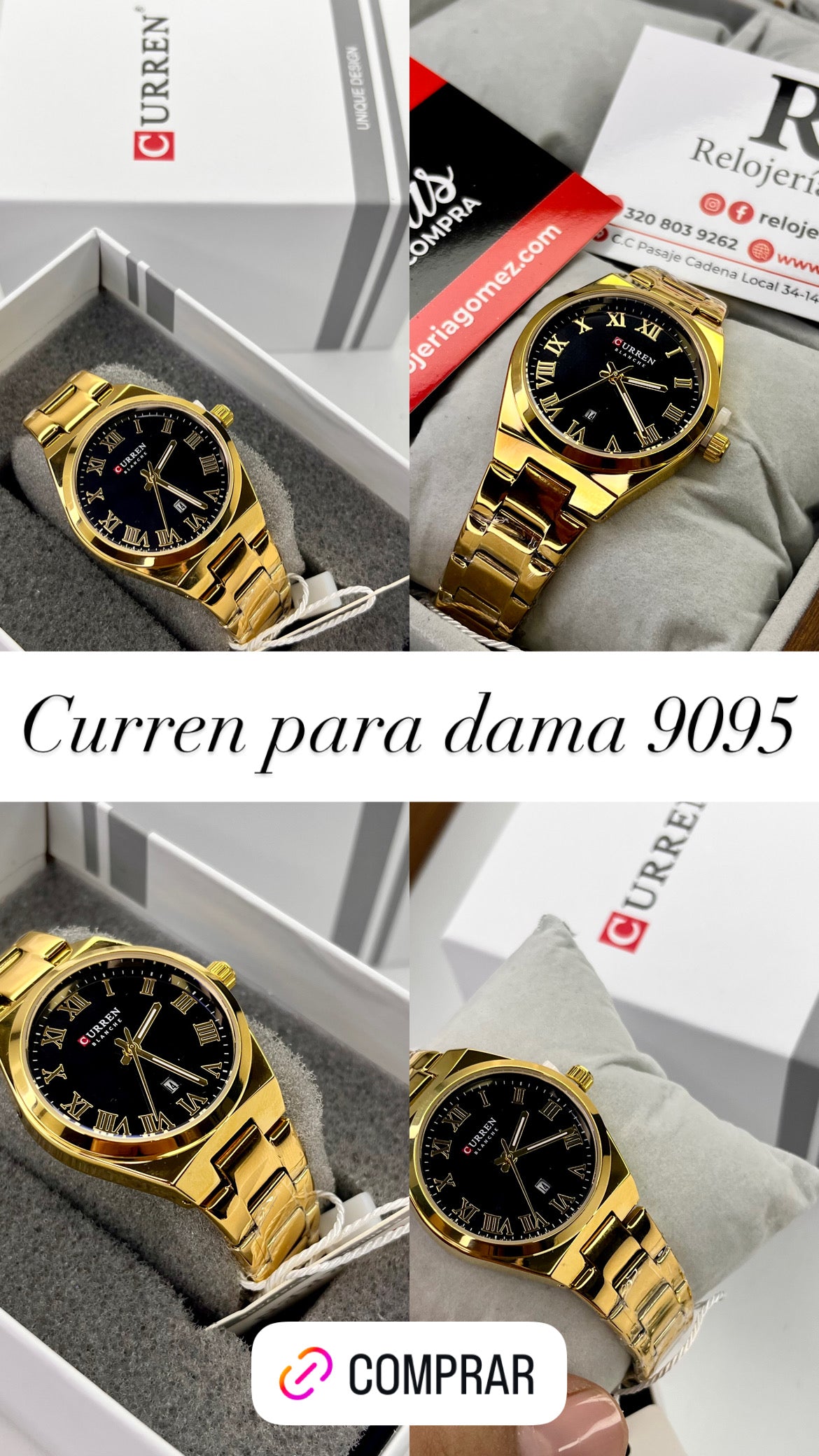 CURREN ORIGINAL PARA DAMA REF 9095-DN