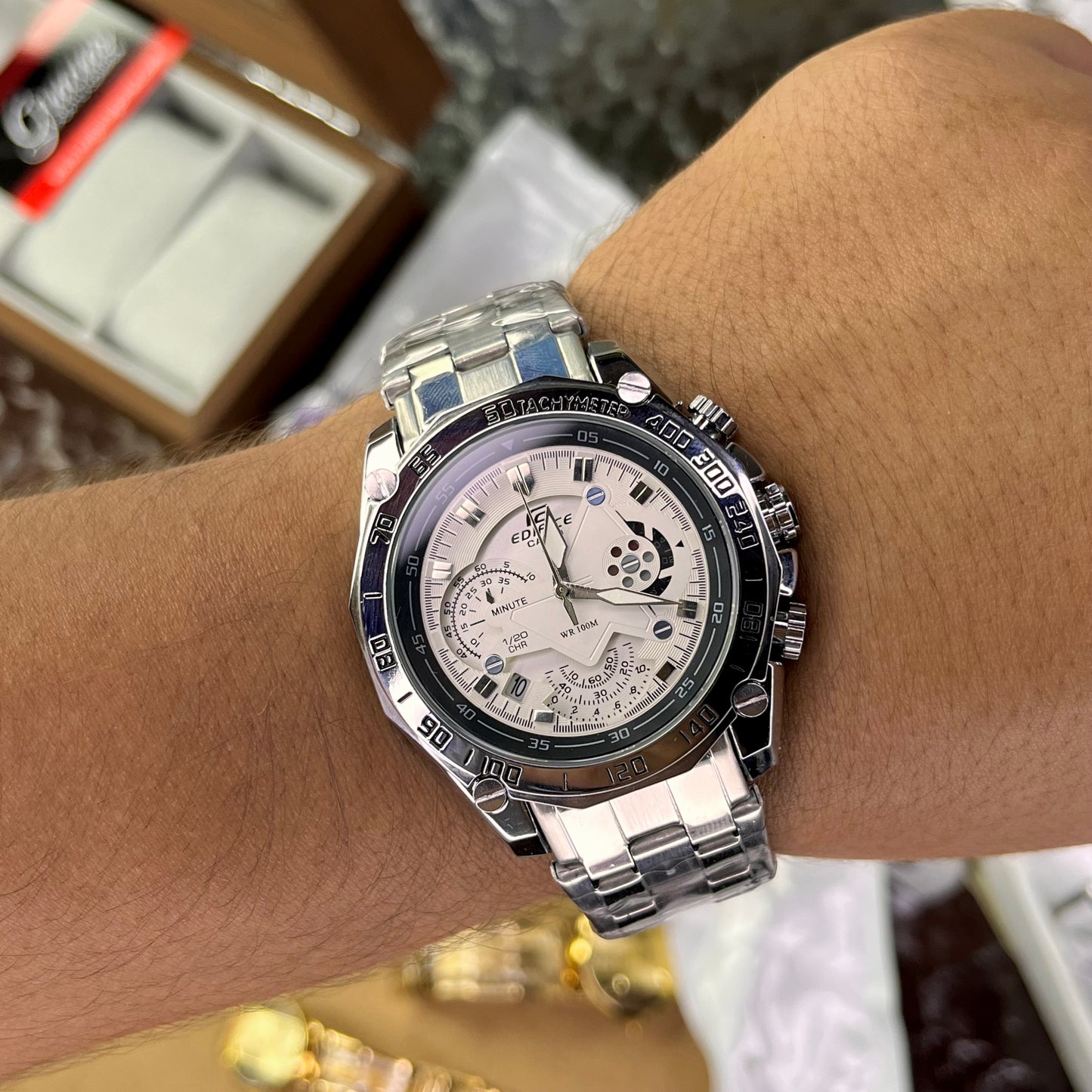 CASIO EDIFICE 550D FUNCIONAL PARA HOMBRE REF-PB