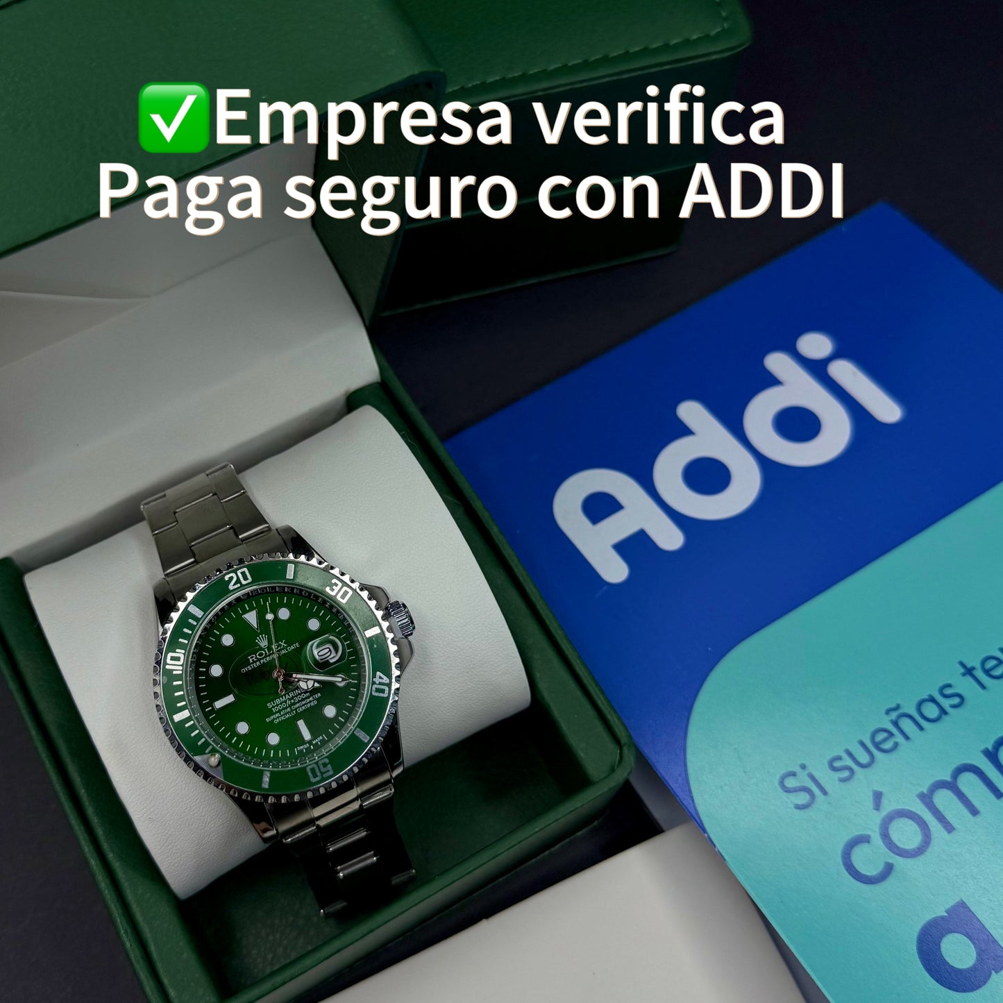 RLX SUBMARINE CON ESTUCHE DE LUJO PARA HOMBRE REF EDICION HULK