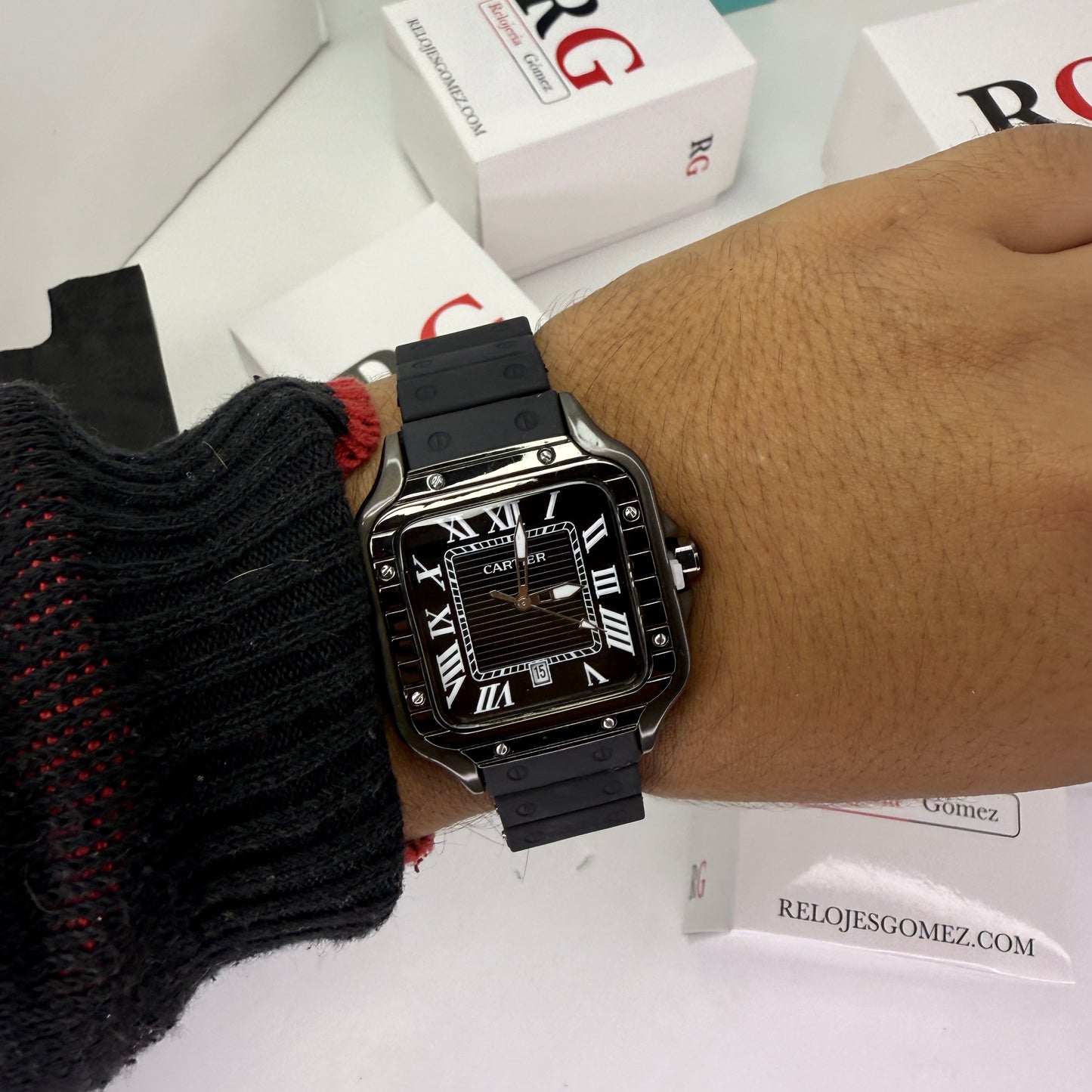 CARTIER DO´SANTOS GOMA PARA HOMBRE REF-NN