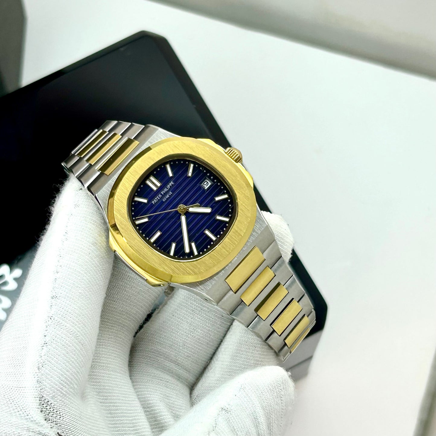 PATEF PHILIPPE LUXURY AUTOMATICO REF NAUTILUS CARA AZUL