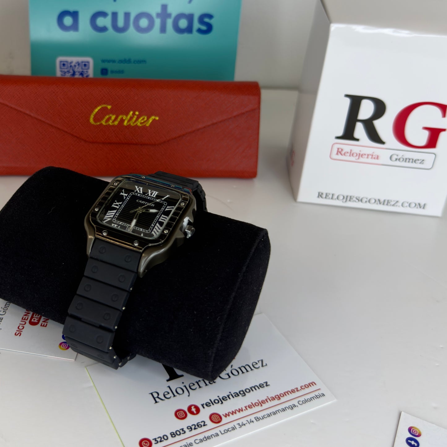 CARTIER DO´SANTOS GOMA PARA HOMBRE REF-NPN