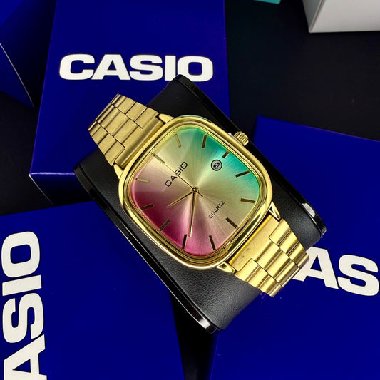 CASIO UNISEX RETRO TORNASOL ANALOGO-DORADO