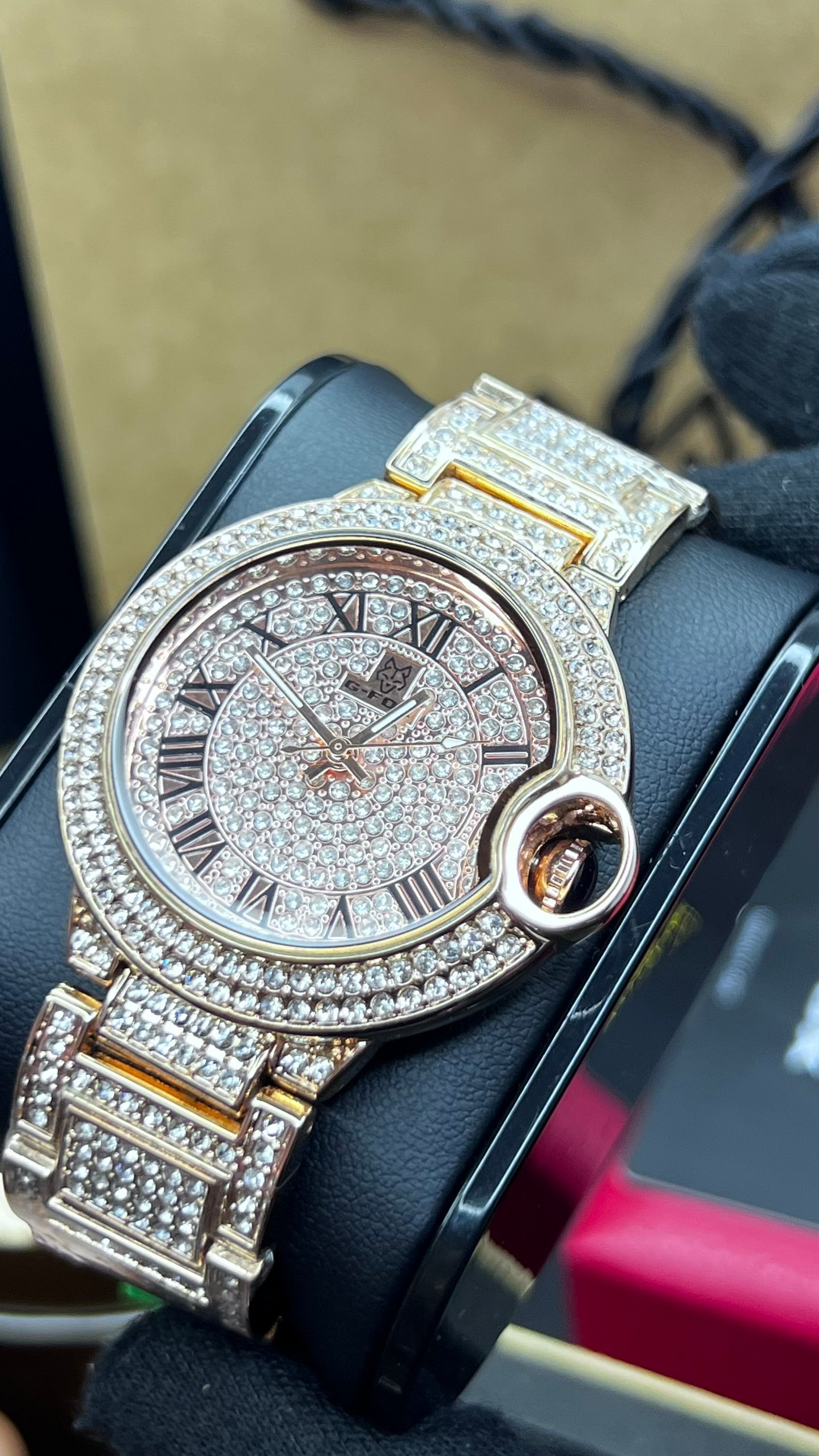 G FOX ORIGINAL x CARTIER PARA DAMA SUMERGIBLE REF-TORBILLON CUBANO-1251-OR