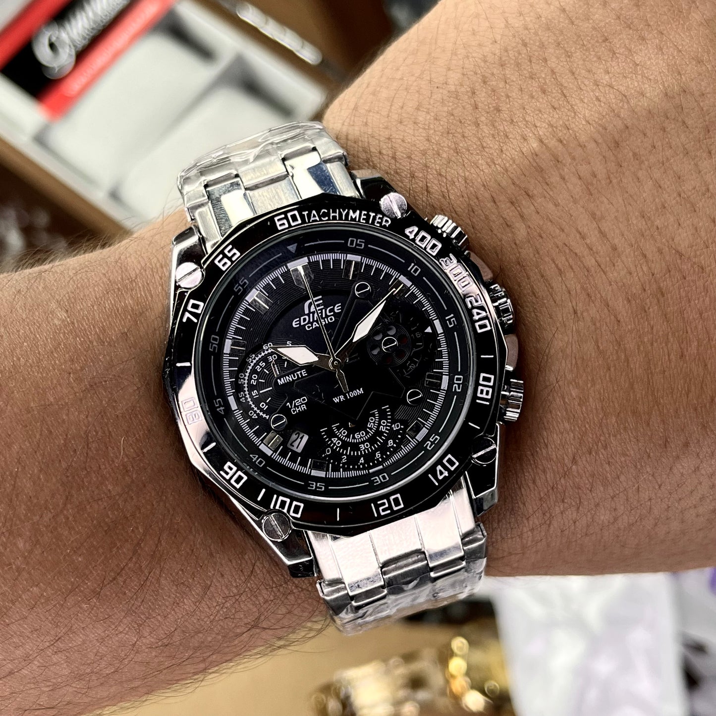 CASIO EDIFICE 550D FUNCIONAL PARA HOMBRE REF-PN