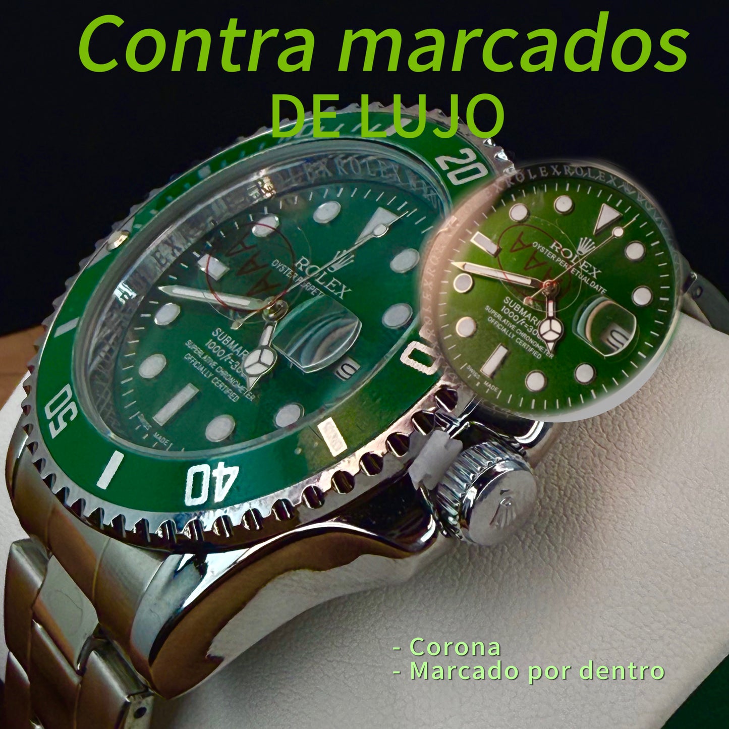 RLX SUBMARINE CON ESTUCHE DE LUJO PARA HOMBRE REF EDICION HULK