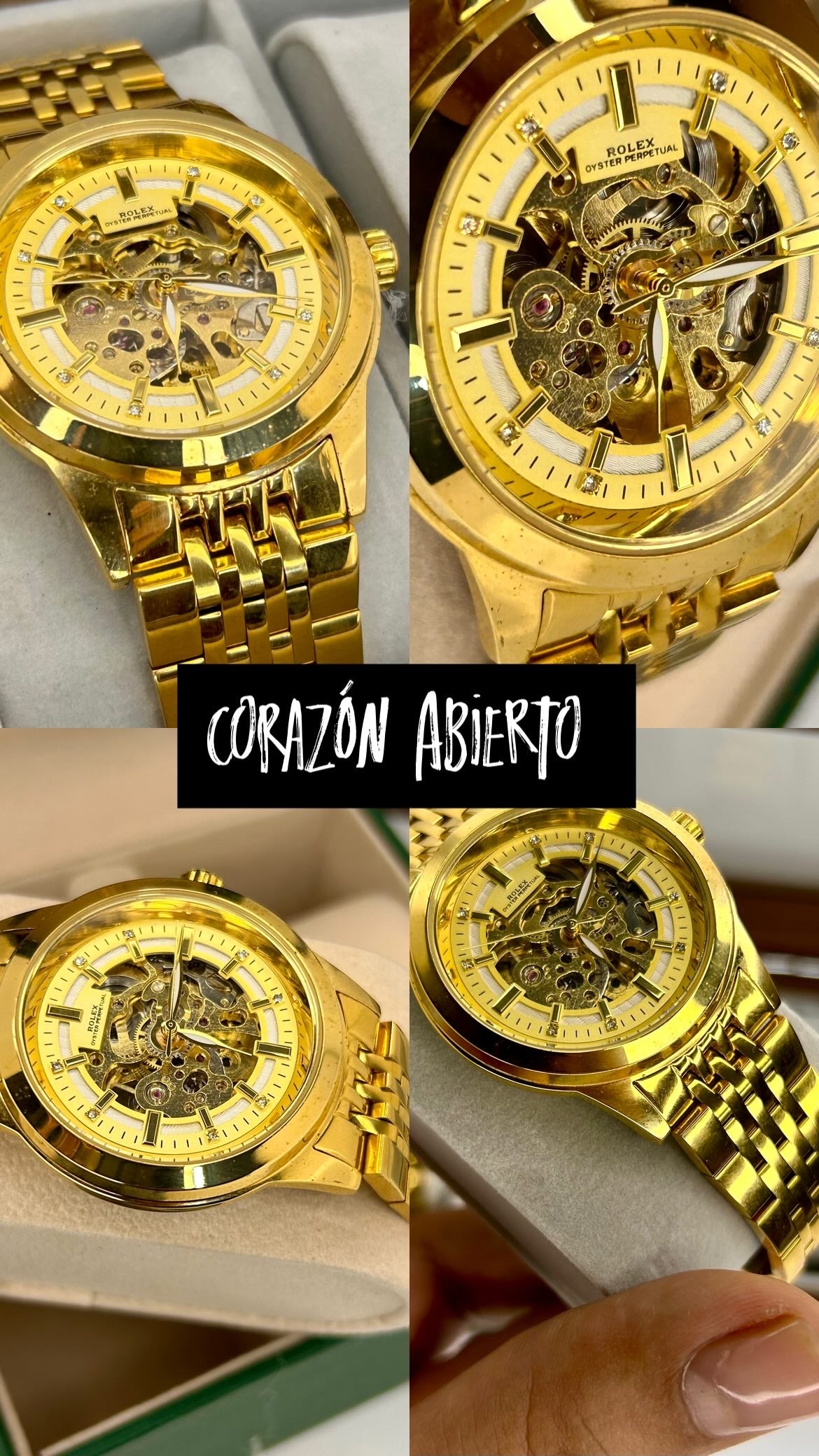 RLX AUTOMATICO CORAZON ABIERTO PARA HOMBRE REF-DD