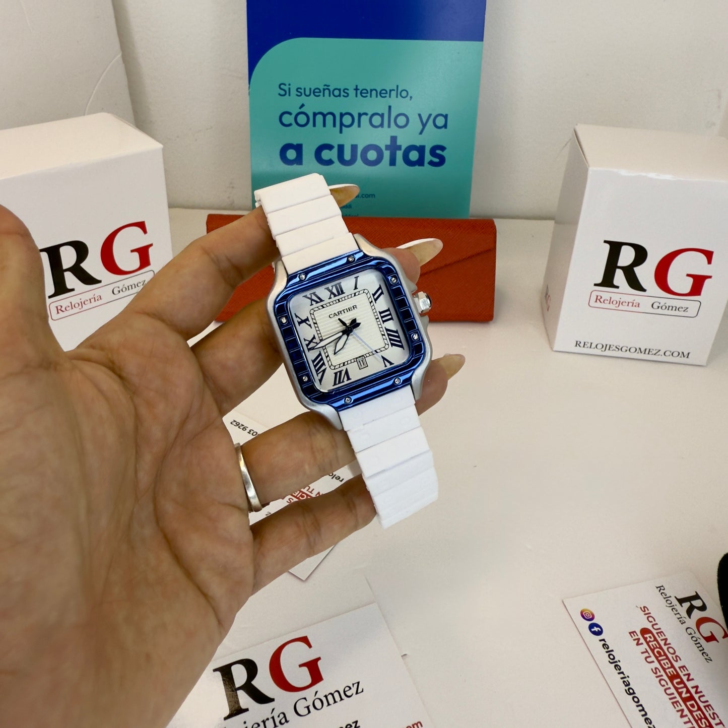 CARTIER DO´SANTOS GOMA PARA HOMBRE REF-BAB
