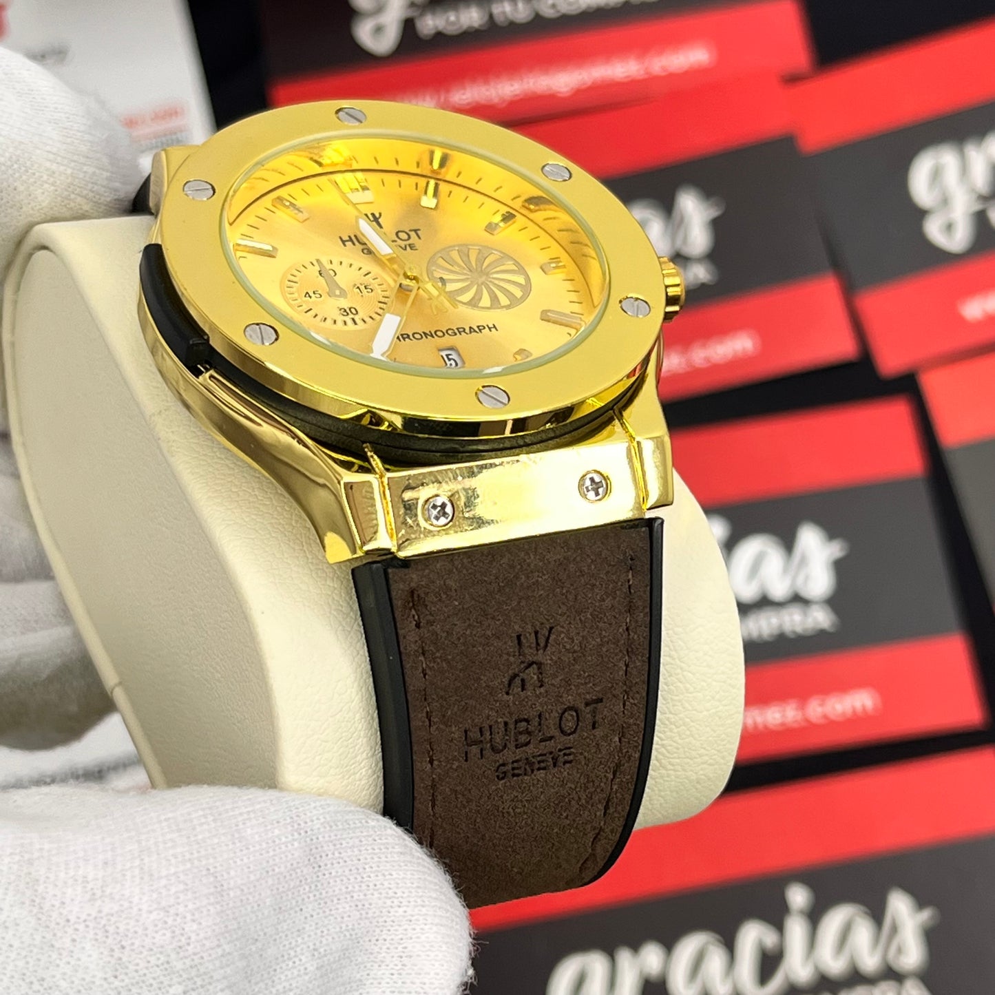 HUBLOT GENEVE CUERO PARA HOMBRE REF-MD