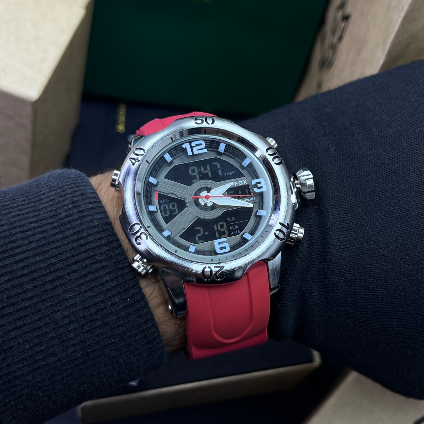 G FOX ORIGINAL DOBLE HORA POR INVICTA SUMERGIBLE PARA HOMBRE REF-1976G1-R