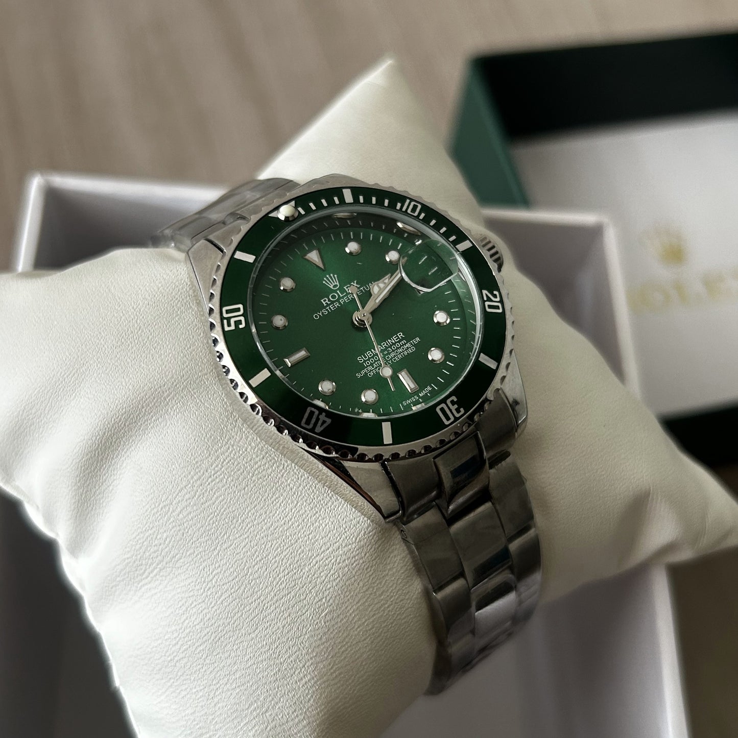 RLX SUBMARINE CON ESTUCHE DE LUJO PARA HOMBRE REF EDICION HULK