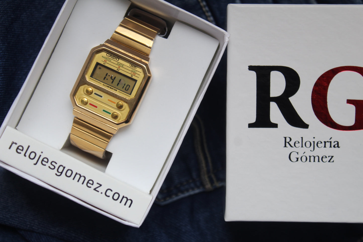 CASIO UNISEX RETRO VINTAGE A-1000-DORADO