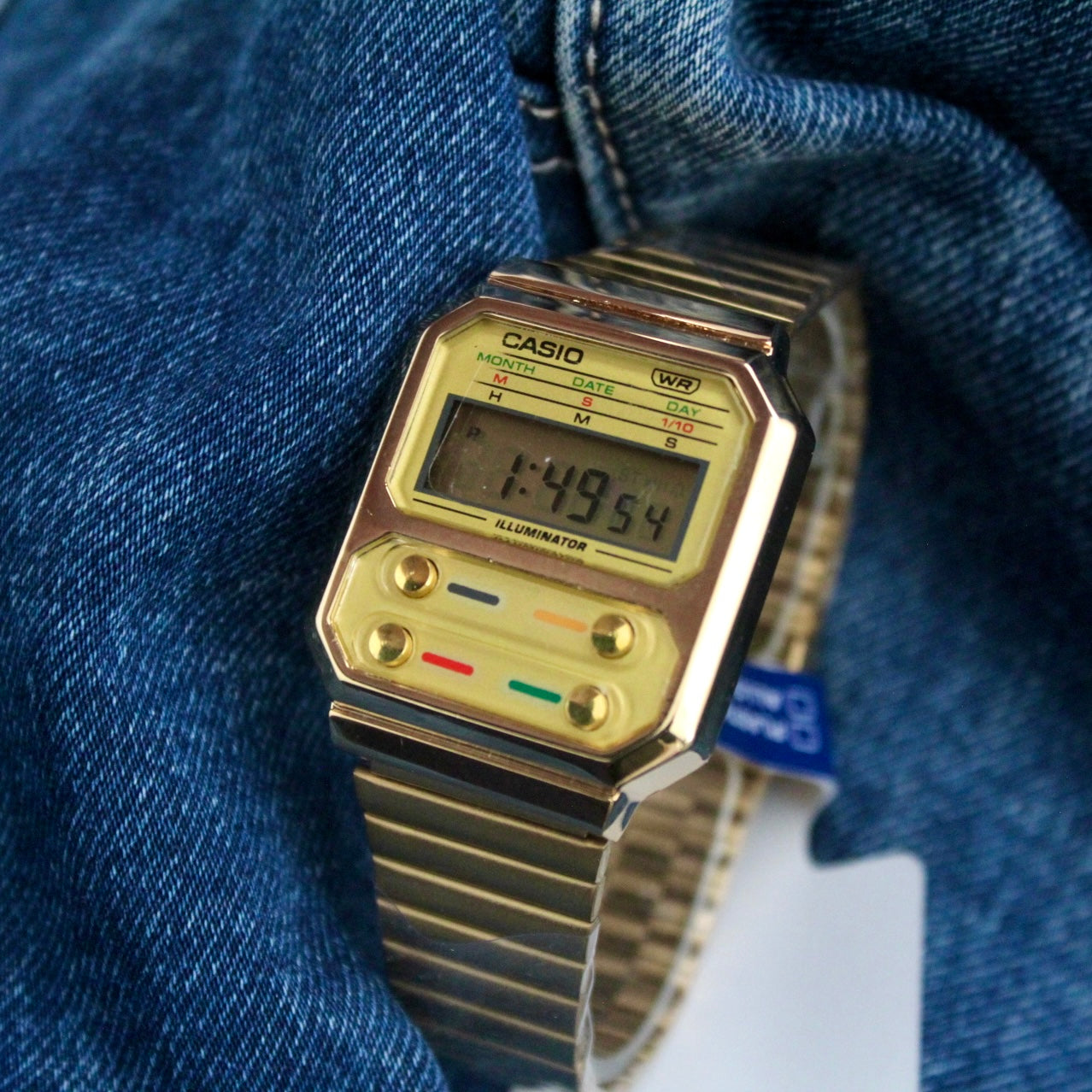 CASIO UNISEX RETRO VINTAGE A-1000-DORADO