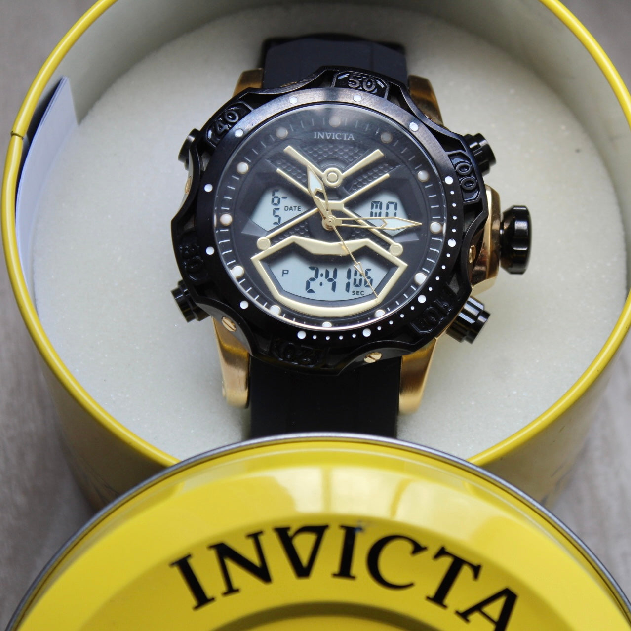 INVICTA DOBLE HORA PARA HOMBRE REF-1837-NDA