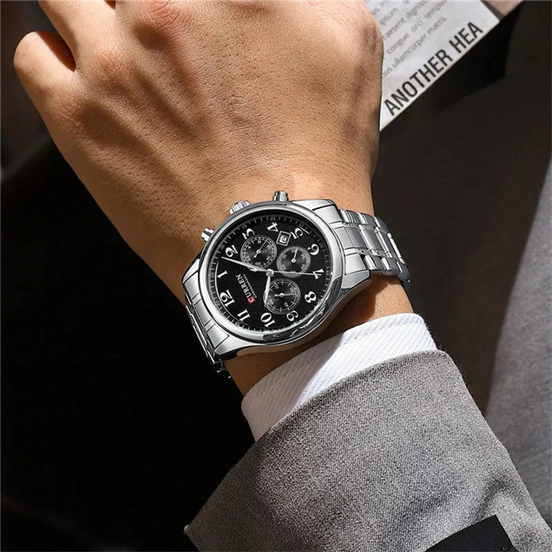 CURREN ORIGINAL FUNCIONAL PARA HOMBRE REF 8466- PN