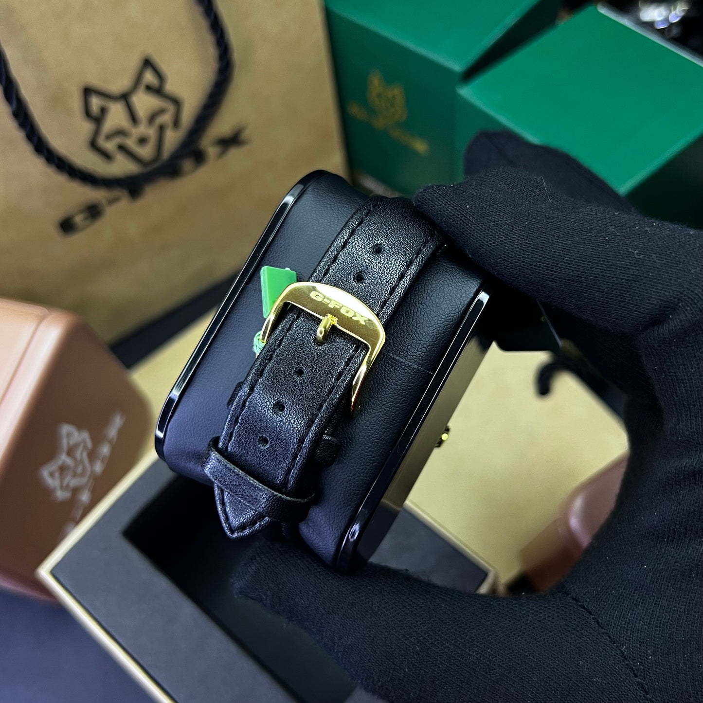 G FOX ORIGINAL x CARTIER PARA UNISEX SUMERGIBLE  REF-SANTOS CUBANO-1264-NB