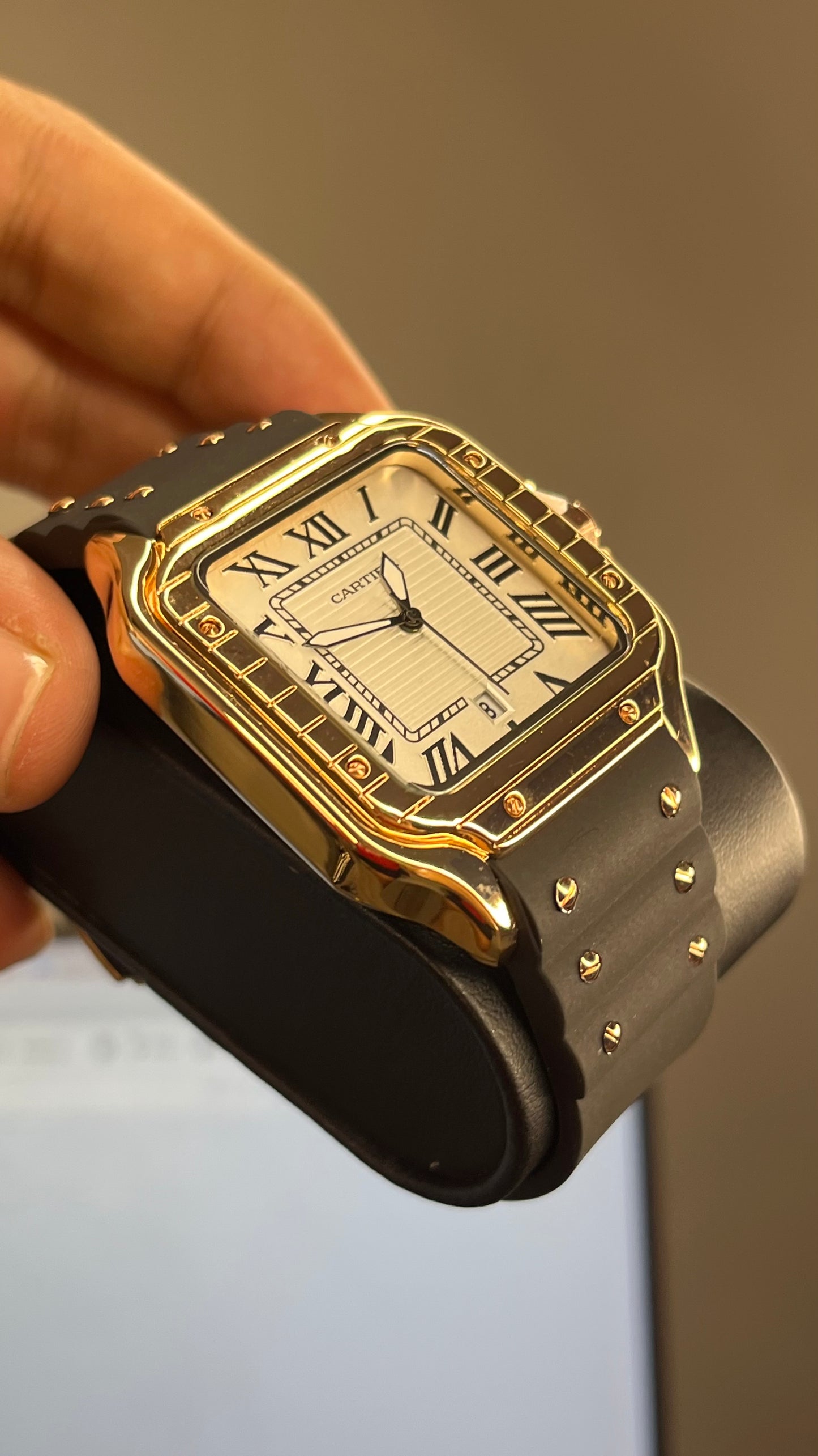 CARTIER DO´SANTOS PARA HOMBRE REF-GOMA-NORB