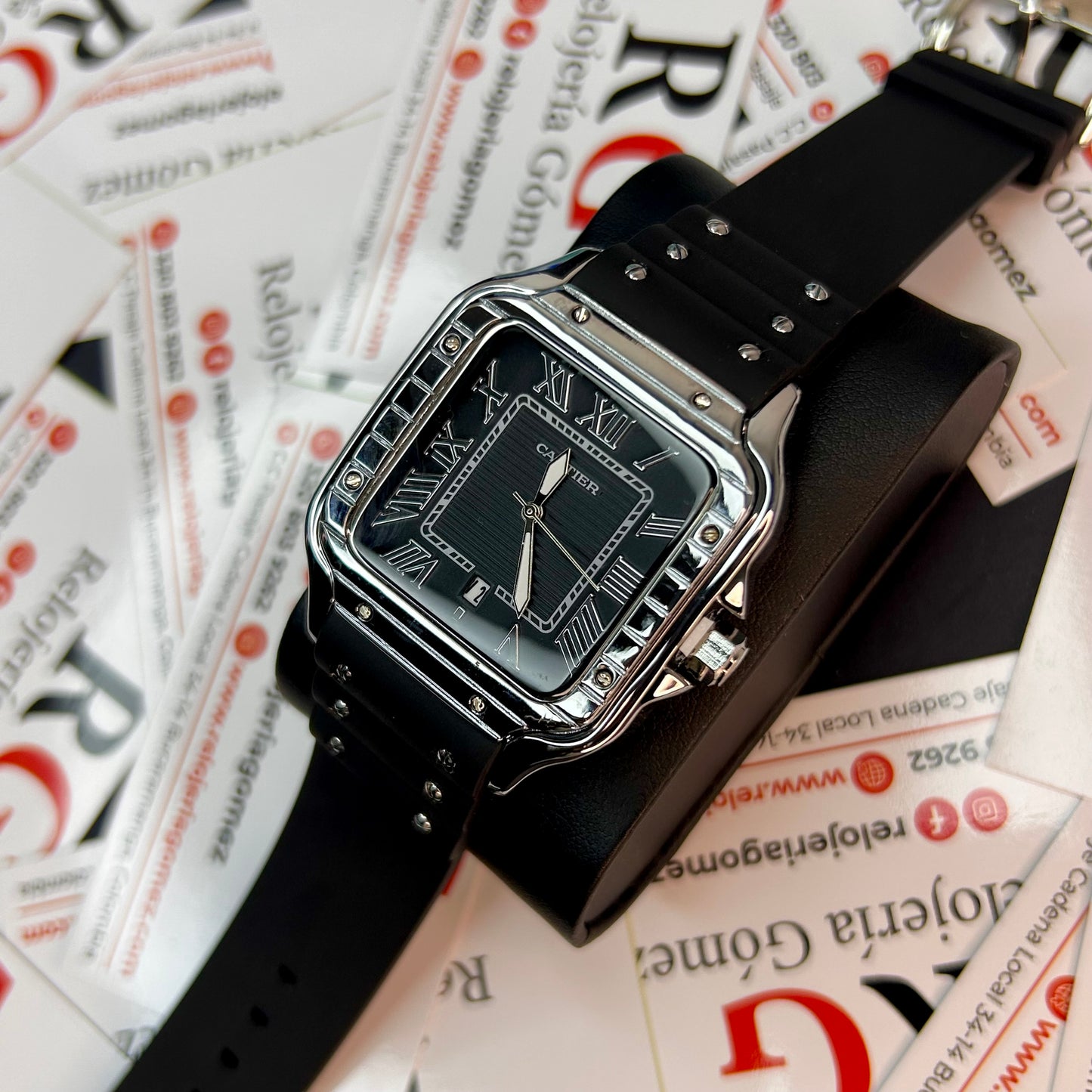 CARTIER DO´SANTOS PARA HOMBRE REF-GOMA-NPN
