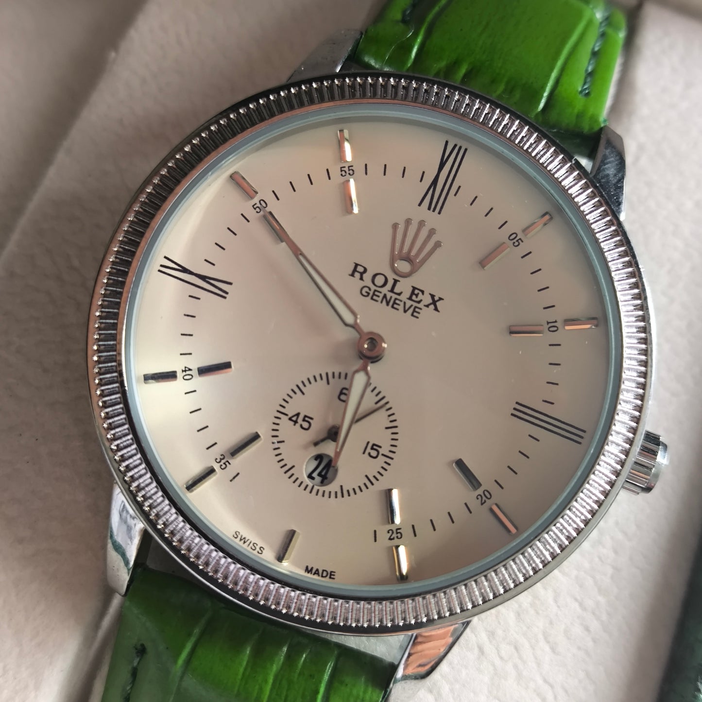 RLX OYSTER PERPETUAL CUERO PARA HOMBRE REF-VP