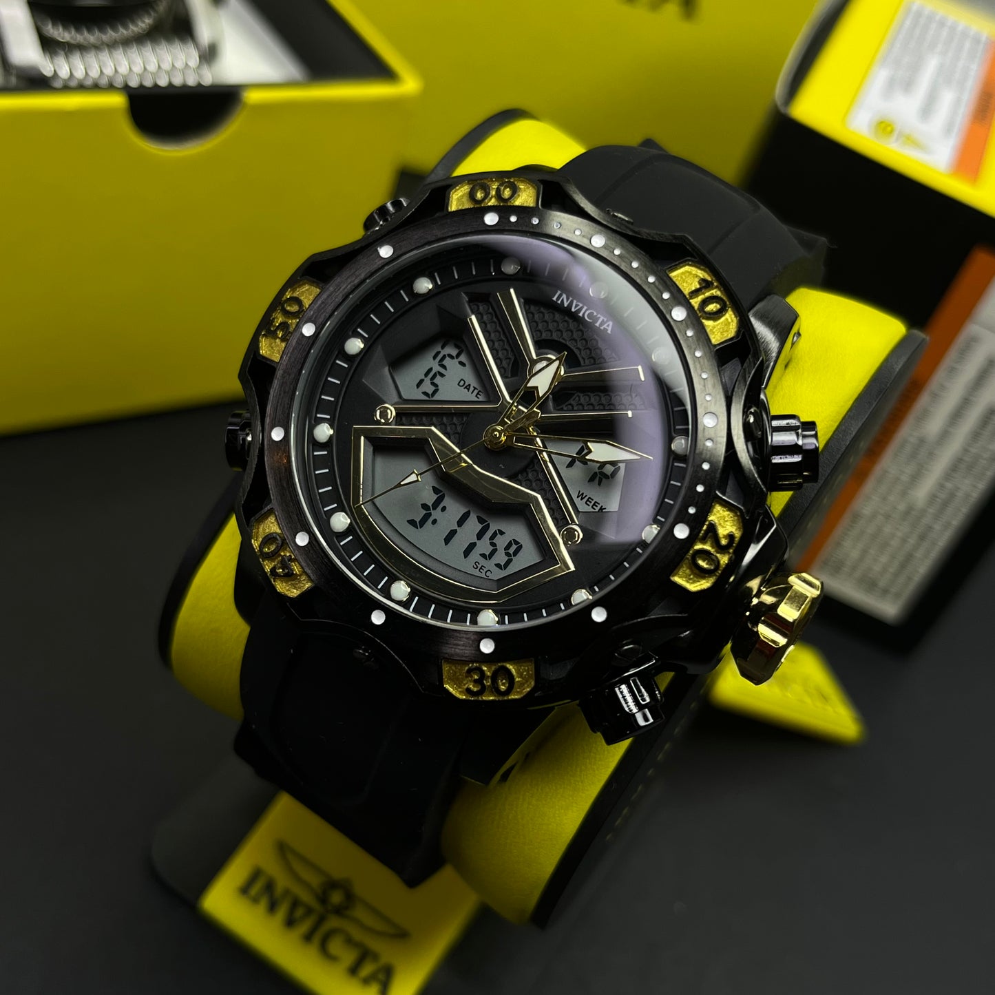 INVICTA DOBLE HORA PARA HOMBRE REF-1837-NND