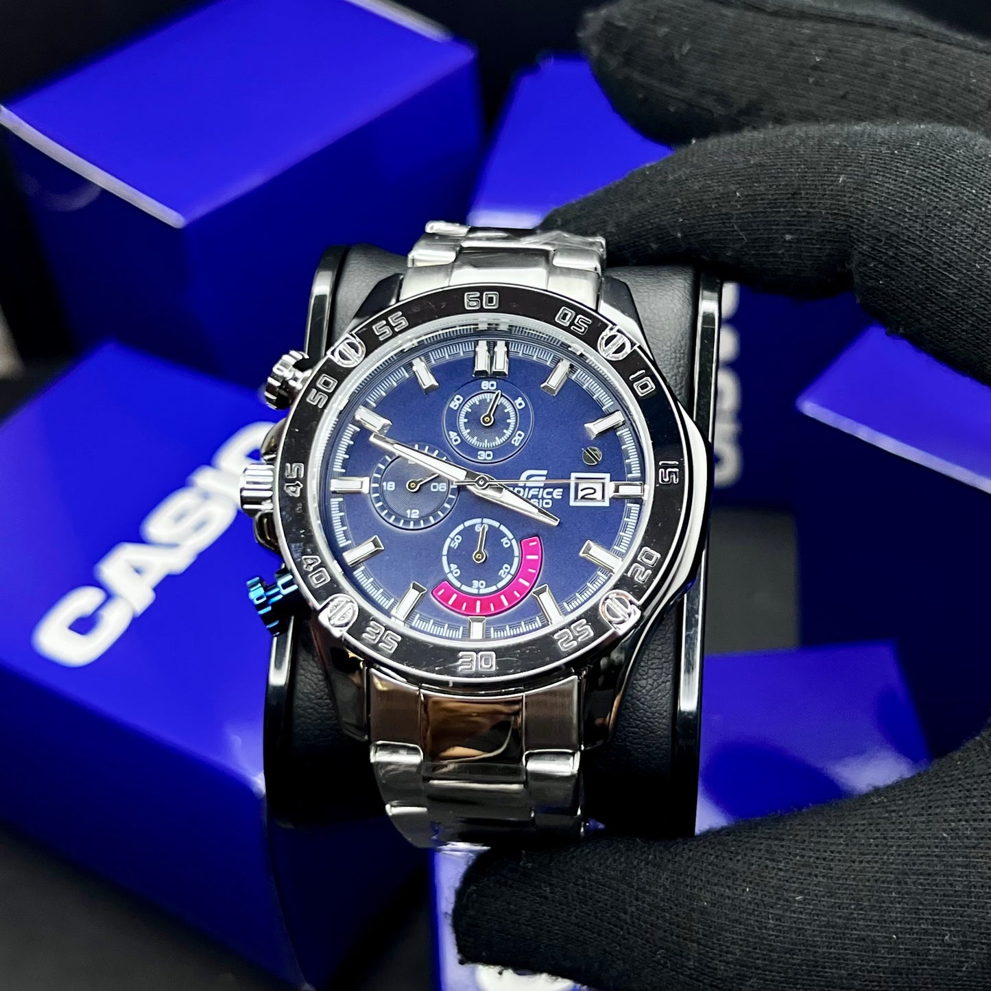 CASIO EDIFICE EFR 558  FUNCIONAL PARA HOMBRE REF-PA1