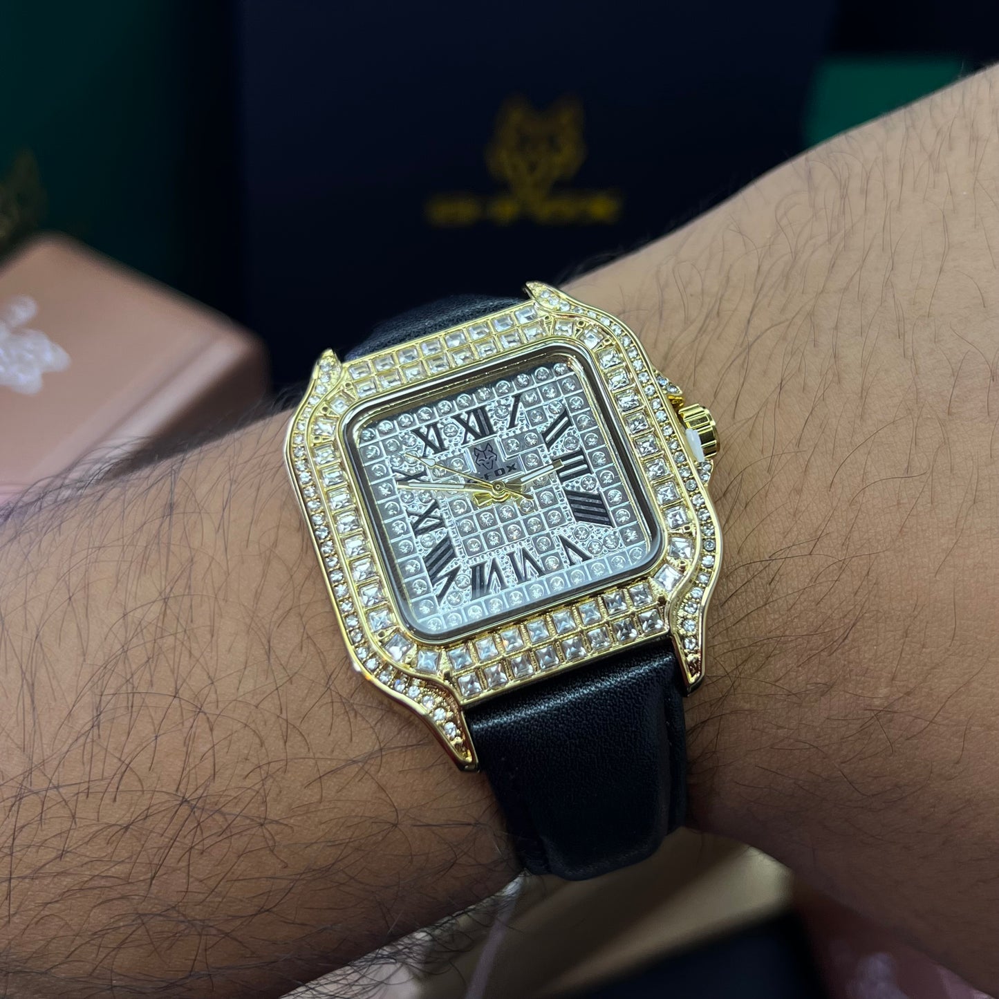 G FOX ORIGINAL x CARTIER PARA UNISEX SUMERGIBLE  REF-SANTOS CUBANO-1264-NB