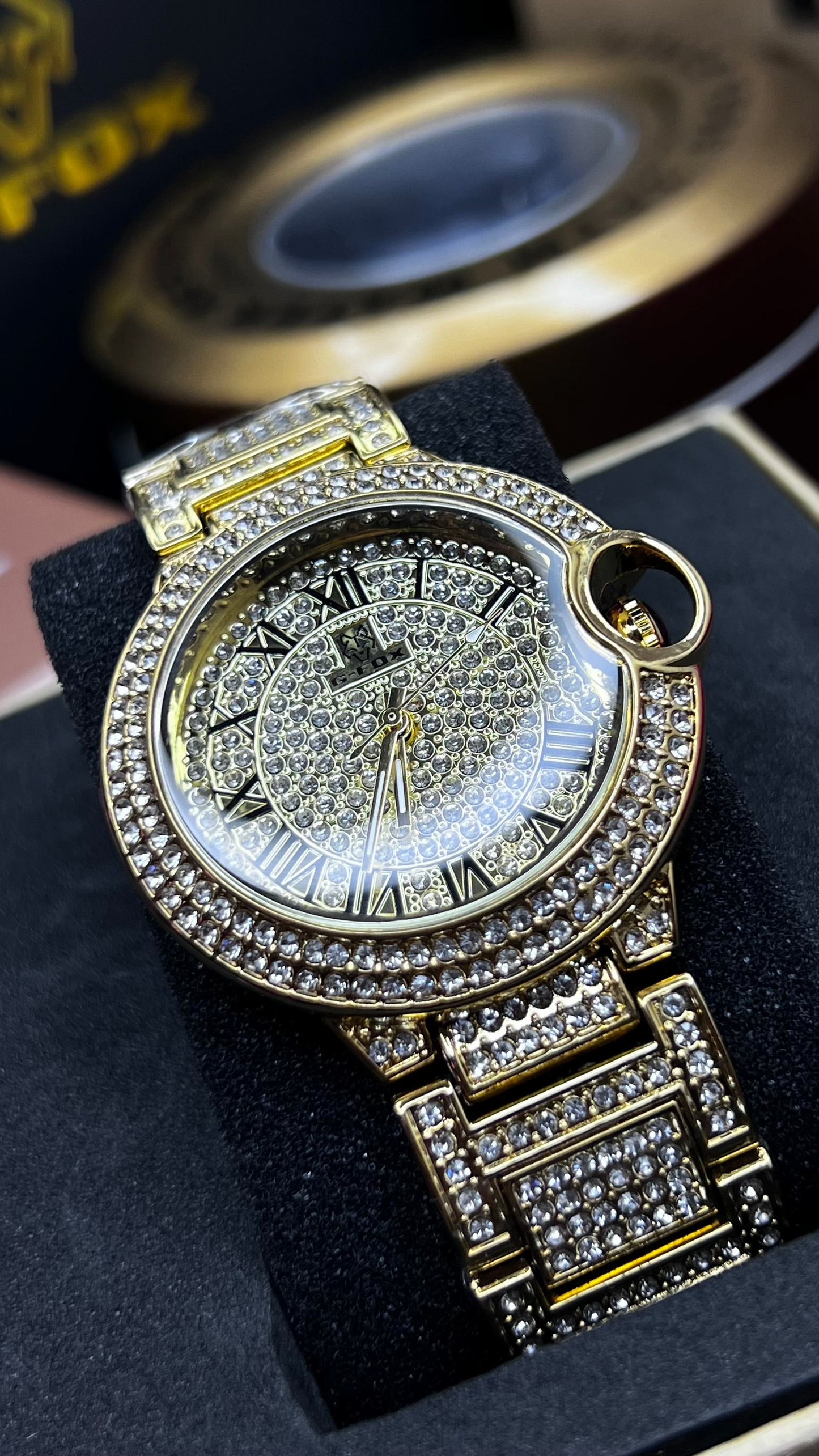 G FOX ORIGINAL x CARTIER PARA DAMA SUMERGIBLE  REF-TORBILLON CUBANO-1251-D