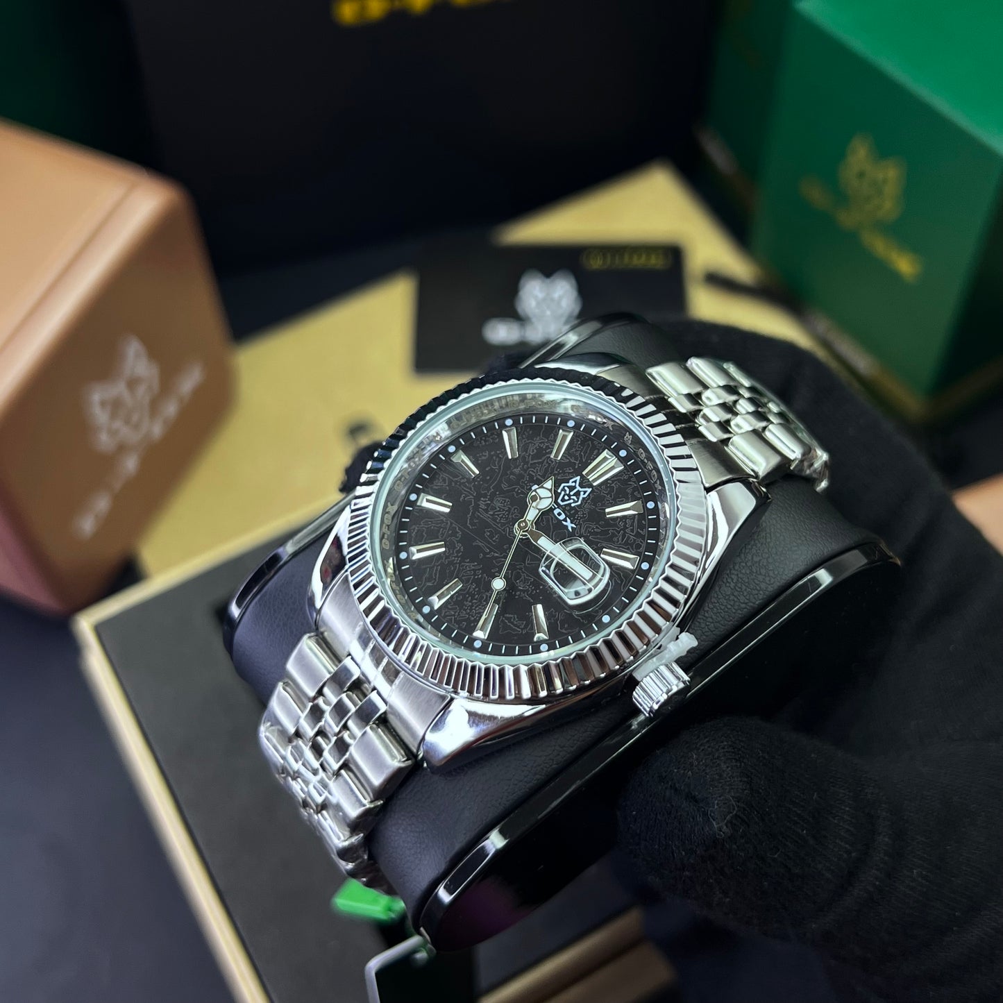 G FOX ORIGINAL x RLX SUMERGIBLE PARA HOMBRE REF-DAY DATE 22011-PN