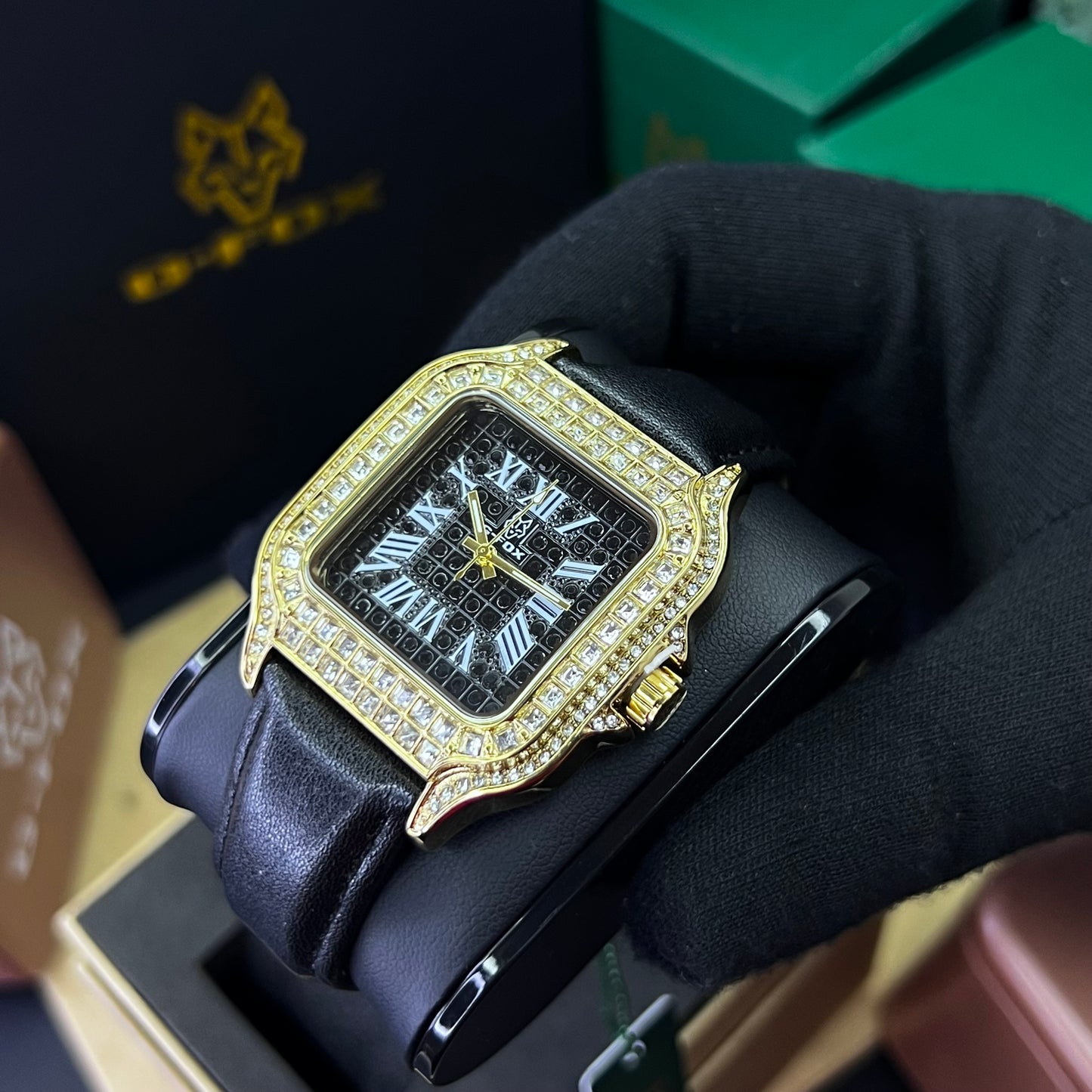 G FOX ORIGINAL x CARTIER PARA UNISEX SUMERGIBLE  REF-SANTOS CUBANO-1264-NN