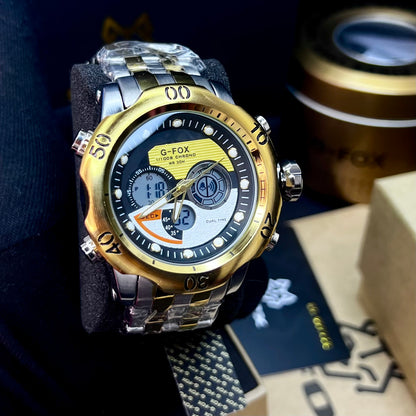 G FOX ORIGINAL DOBLE HORA POR INVICTA SUMERGIBLE PARA HOMBRE REF-1976-BD