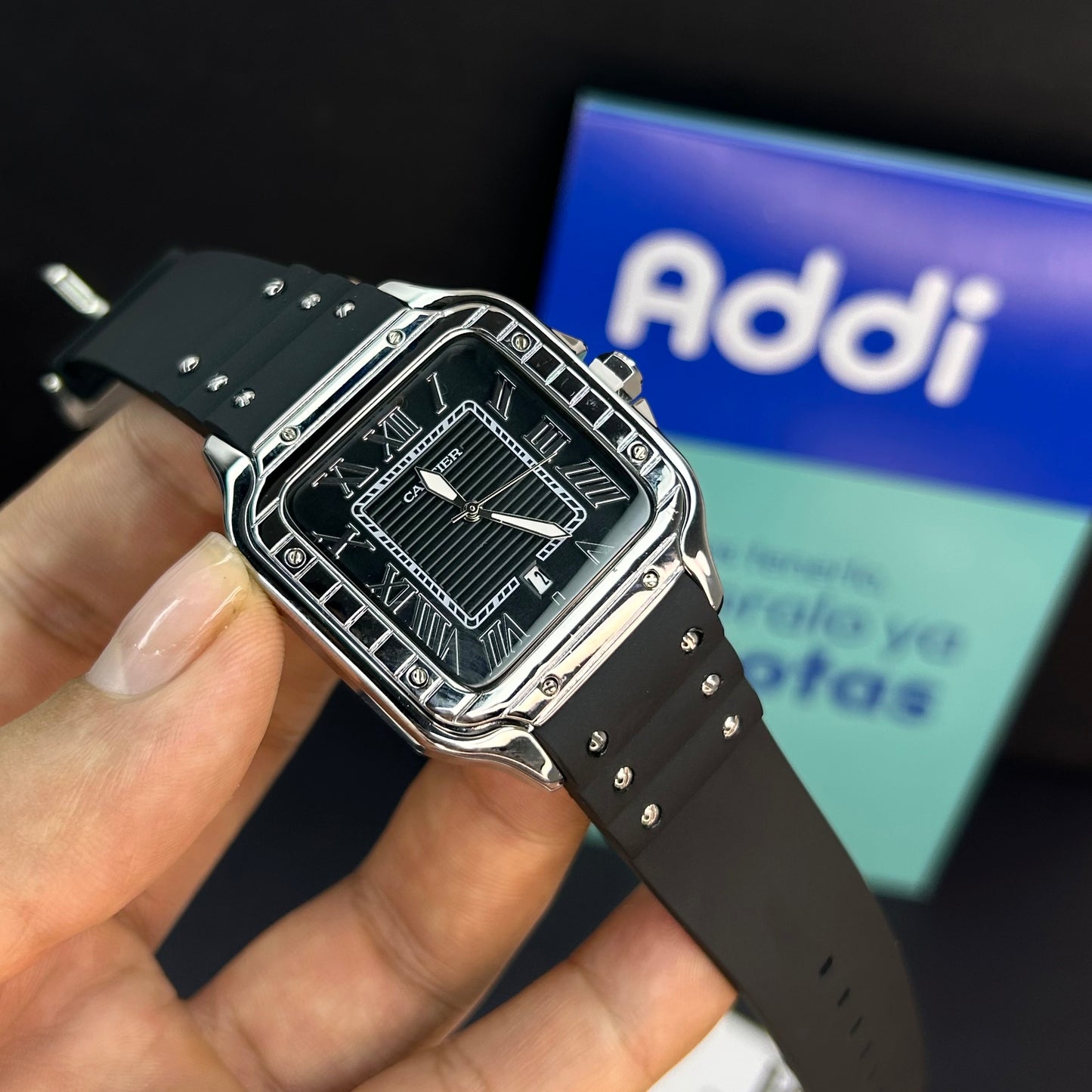 CARTIER DO´SANTOS PARA HOMBRE REF-GOMA-NPN