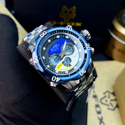 G FOX ORIGINAL DOBLE HORA POR INVICTA SUMERGIBLE PARA HOMBRE REF-1976-PA