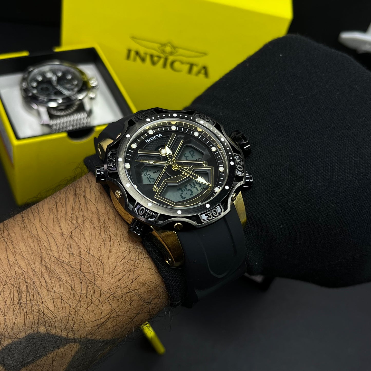 INVICTA DOBLE HORA PARA HOMBRE REF-1837-NDA