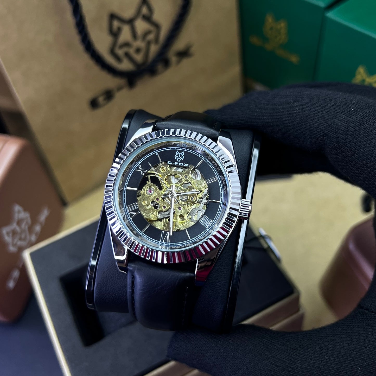 G FOX ORIGINAL x RLX SUMERGIBLE PARA HOMBRE AUTOMATICO REF-PRESIDENT 22013-NPN