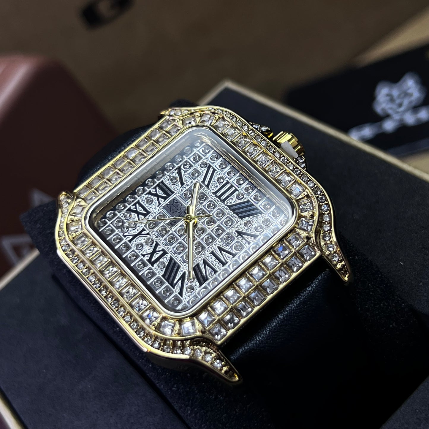 G FOX ORIGINAL x CARTIER PARA UNISEX SUMERGIBLE  REF-SANTOS CUBANO-1264-NB