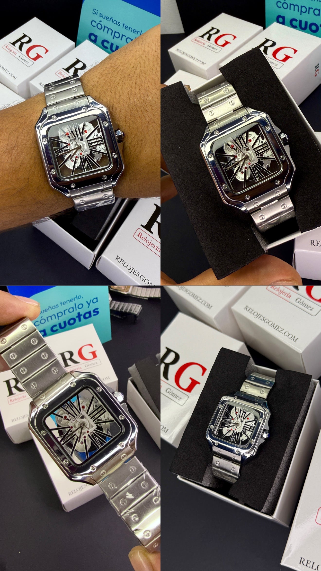 CARTIER SKELET ACERO PARA HOMBRE REF-PB