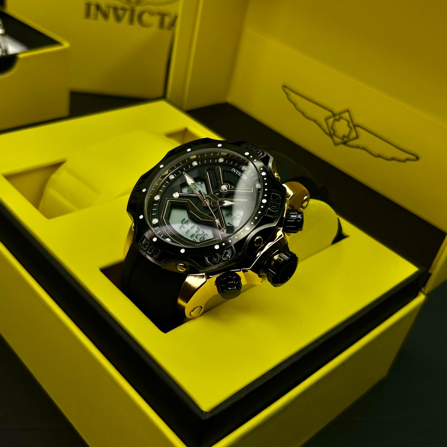 INVICTA DOBLE HORA PARA HOMBRE REF-1837-NDA